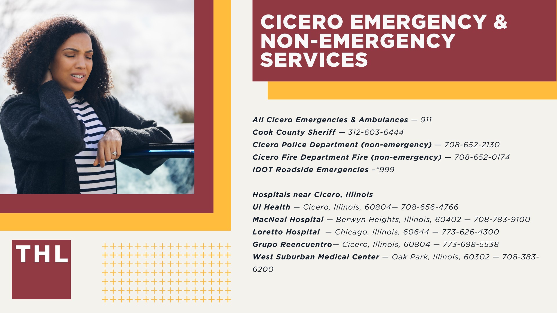 Cicero Injury Lawyer; Overview of Cicero, Illinois; Who is TorHoerman Law, Cicero Personal Injury Law Firm; What is Personal Injury; How Common are Personal Injury Cases in Cicero; How Can a Personal Injury Attorney Help; Who Should I Call After an Accident in Cicero, IL; Cicero Emergency & Non-Emergency Services