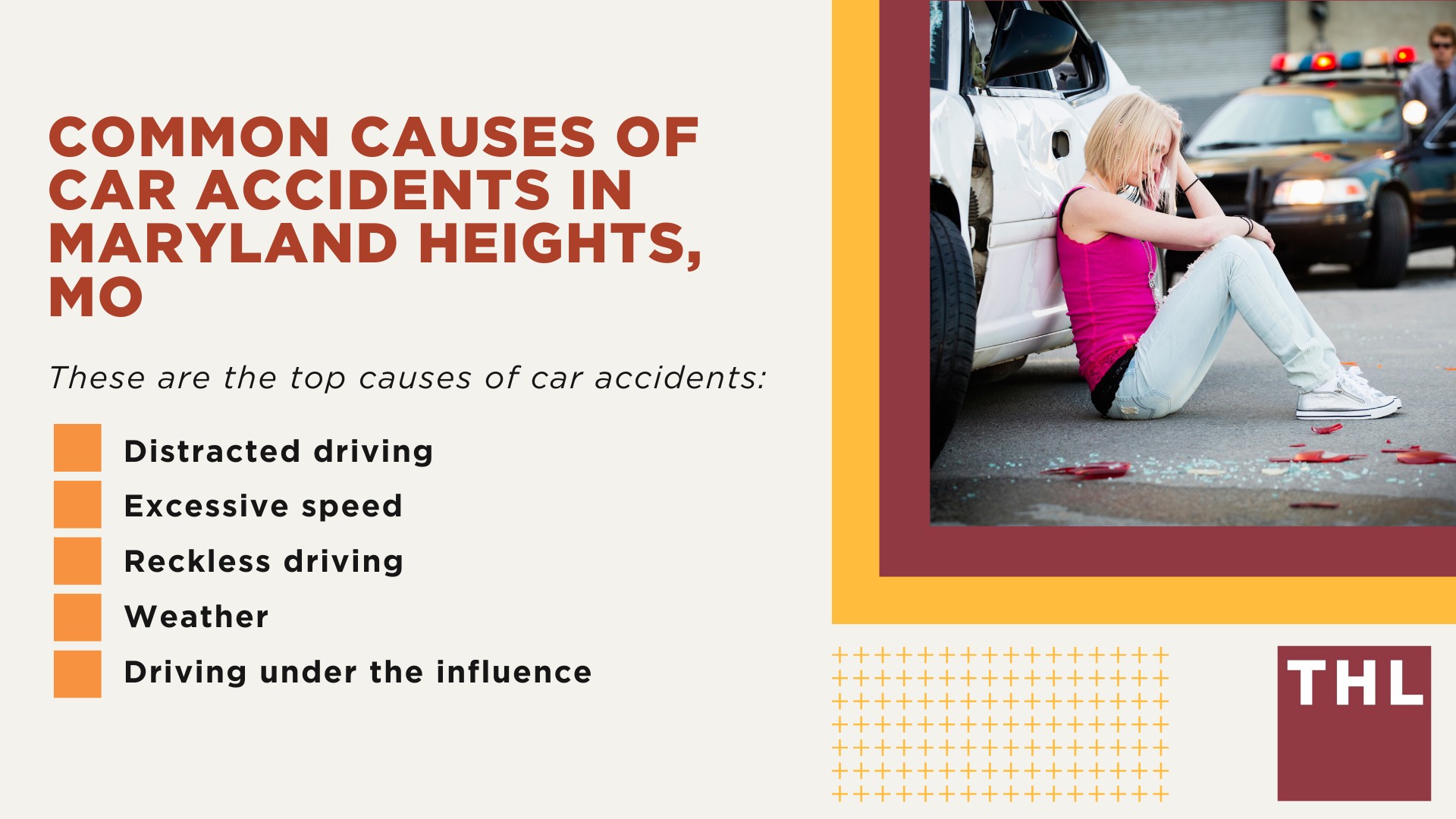 Maryland Heights Car Accident Lawyer; Your Guide to Car Accidents in Maryland Heights, MO; Maryland Heights Car Accident Statistics; Dangerous Roads in Maryland Heights, MO; Common Causes of Car Accidents in Maryland Heights, MO