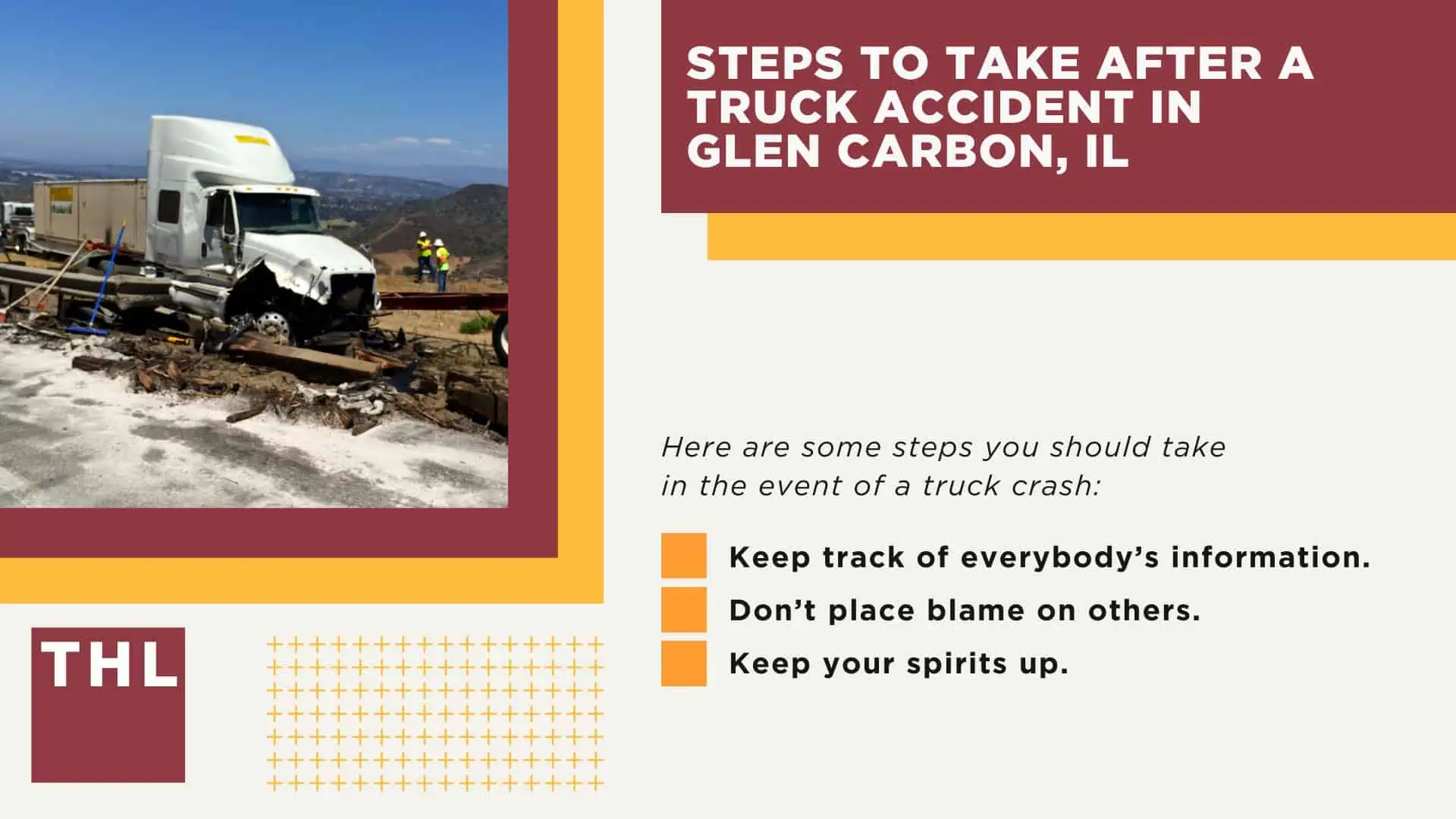 The #1 Glen Carbon Truck Accident Lawyer; Glen Carbon Truck Accident Lawyer_ Legal Guide to Trucking Lawsuits; Truck Accident Statistics for Glen Carbon, IL; Dangerous Roads For Trucks in Glen Carbon, IL; Steps To Take After A Truck Accident in Glen Carbon, IL