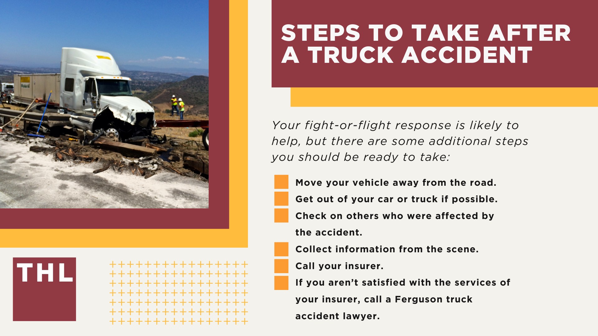 Ferguson Truck Accident Lawyer; History of Ferguson, Missouri; Truck Accident Statistics For Ferguson, MO; Tips For Safe Trucking; Steps To Take After A Truck Accident