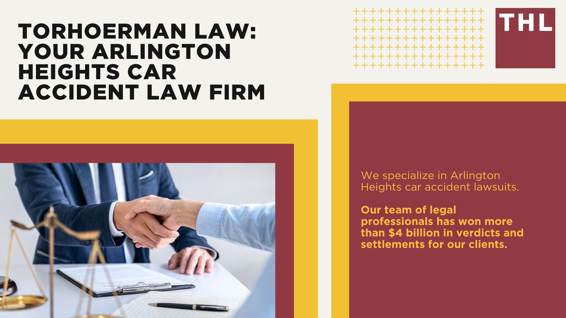 Arlington Heights Car Accident Lawyer; Arlington Heights, IL Car Accident Statistics;  What Are Common Causes of Car Accidents in Alton, IL; What Are Common Arlington Heights Car Accident Injuries; Arlington Heights Seat Belt Laws; How Can Arlington Heights Drivers Prevent Car Accidents; What Should You Do If You’re In A Car Accident In Arlington Heights, IL; Arlington Heights Emergency Services; Do Not Admit Fault in an Arlington Heights Auto Accident; Hiring an Arlington Heights Car Accident Lawyer; TORHOERMAN LAW Your Arlington Heights Car Accident Law Firm