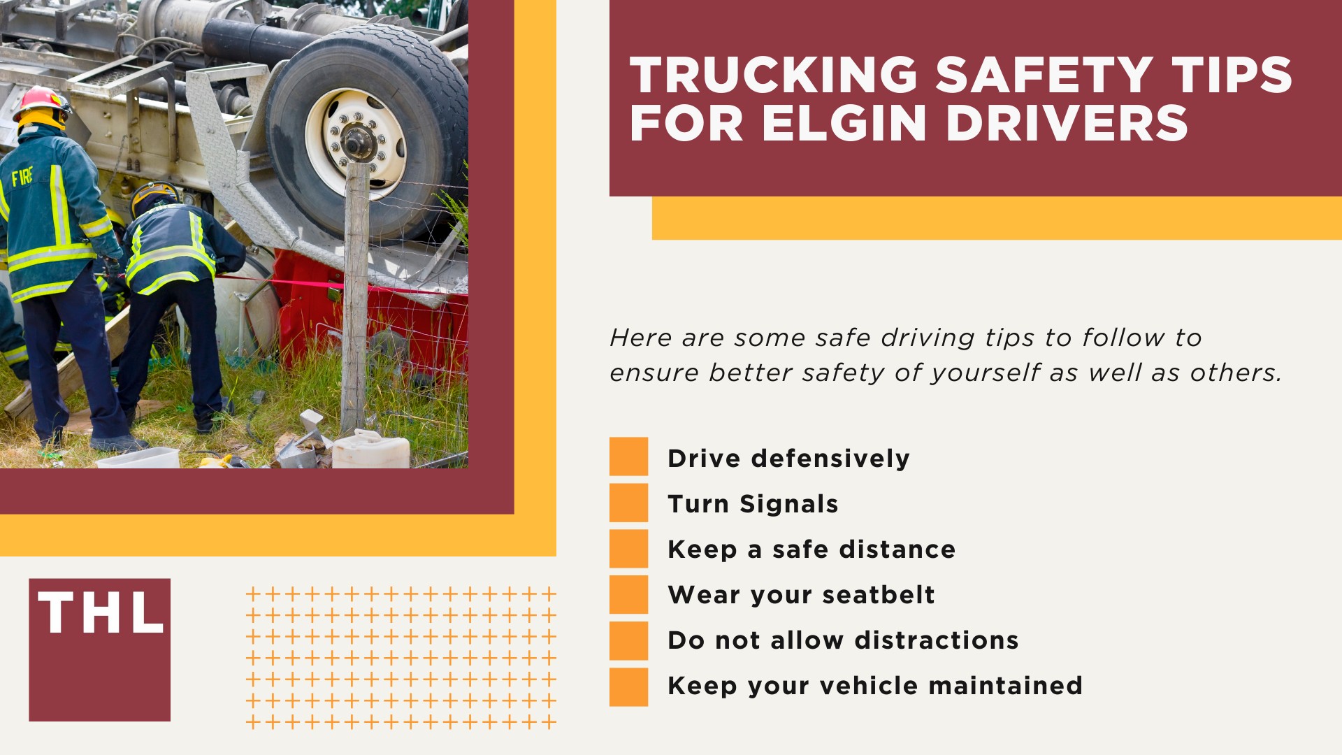 Elgin Truck Accident Lawyer; Common Truck Accident Injuries in Elgin, IL; Trucking Safety Tips For Elgin Drivers