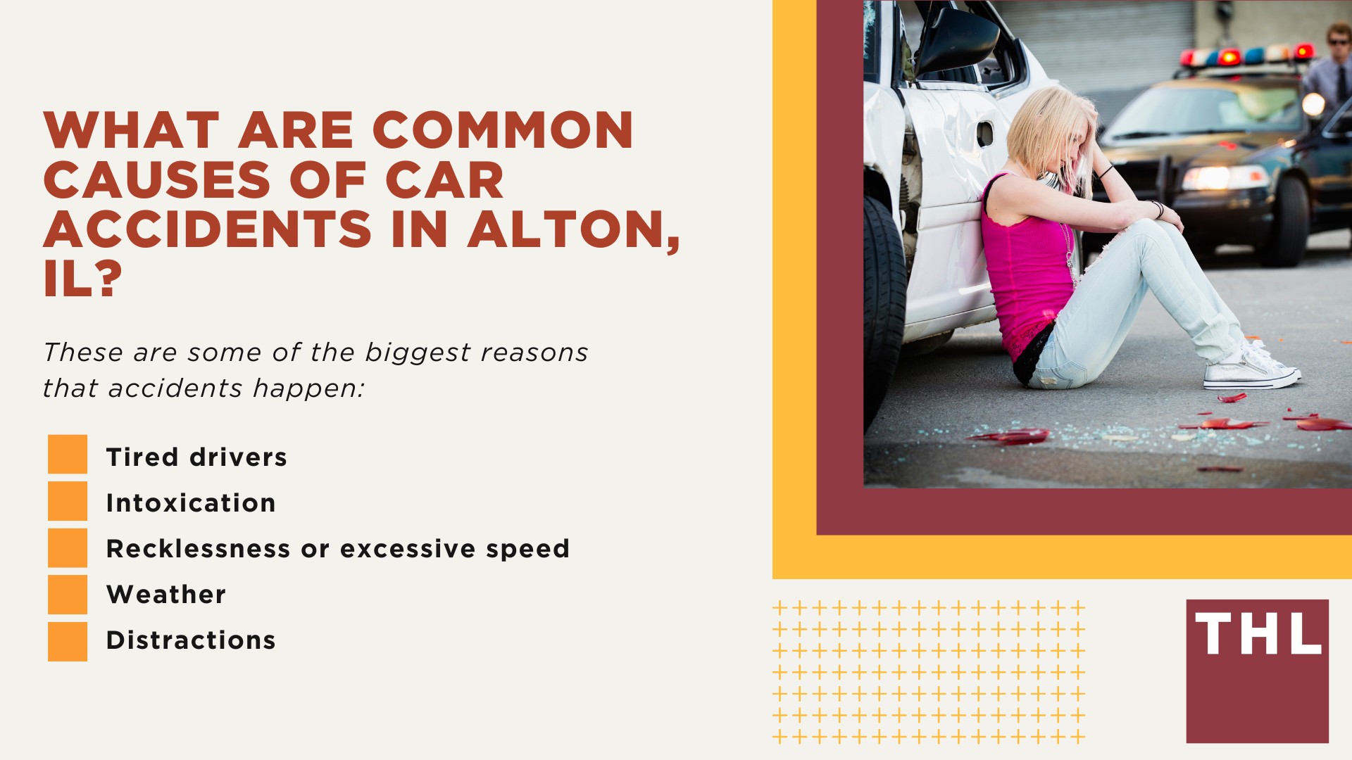 Arlington Heights Car Accident Lawyer; Arlington Heights, IL Car Accident Statistics;  What Are Common Causes of Car Accidents in Alton, IL