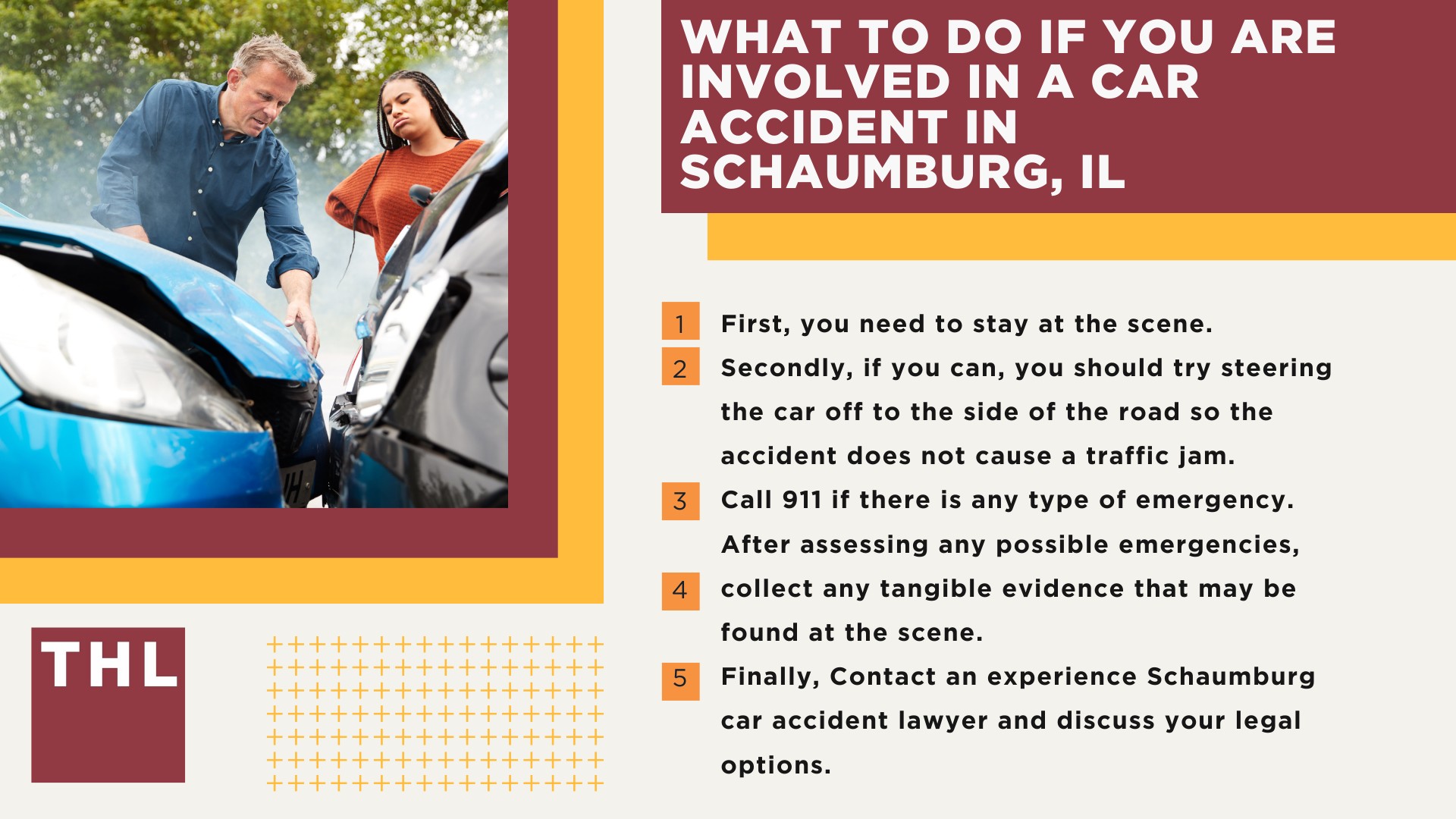 Schaumburg Car Accident Lawyer; Schaumburg Car Accident Statistics; Illinois Road Laws; What to Do if You Are Involved in a Car Accident in Schaumburg, IL