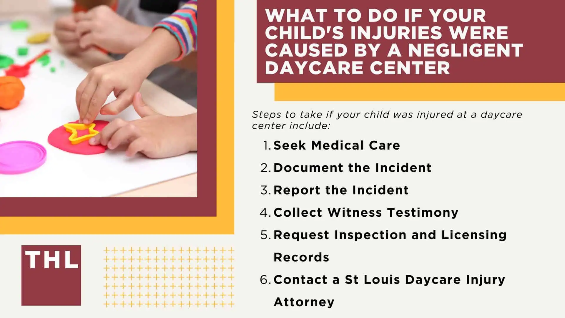 What to Do If Your Child's Injuries Were Caused by a Negligent Daycare Center; Steps to take after a daycare accident