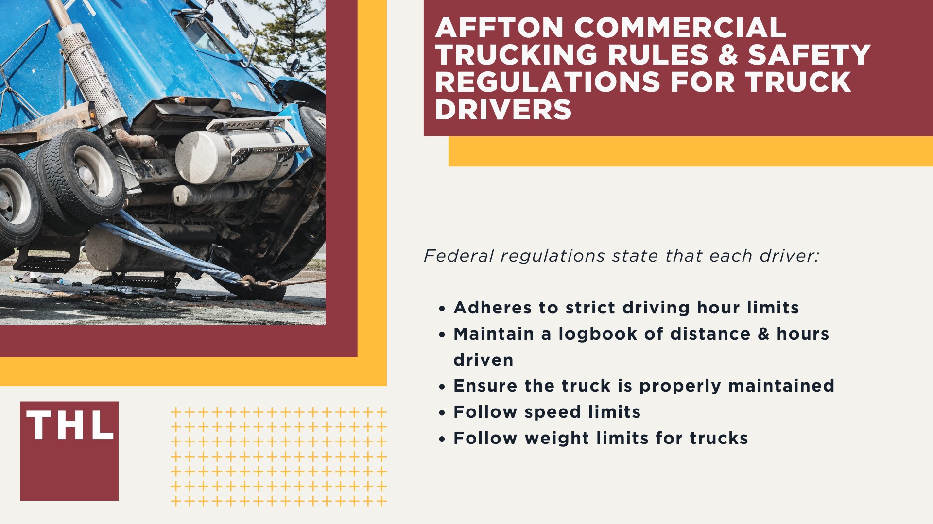 The #1 Affton Truck Accident Lawyer; Affton Truck Accident Lawyer; 6 Questions to Ask When Hiring an Affton Truck Accident Lawyer; Commercial Truck Accidents in Affton, Missouri (MO); Truck Accident Facts & Statistics; Affton Commercial Trucking Rules & Safety Regulations for Truck Drivers