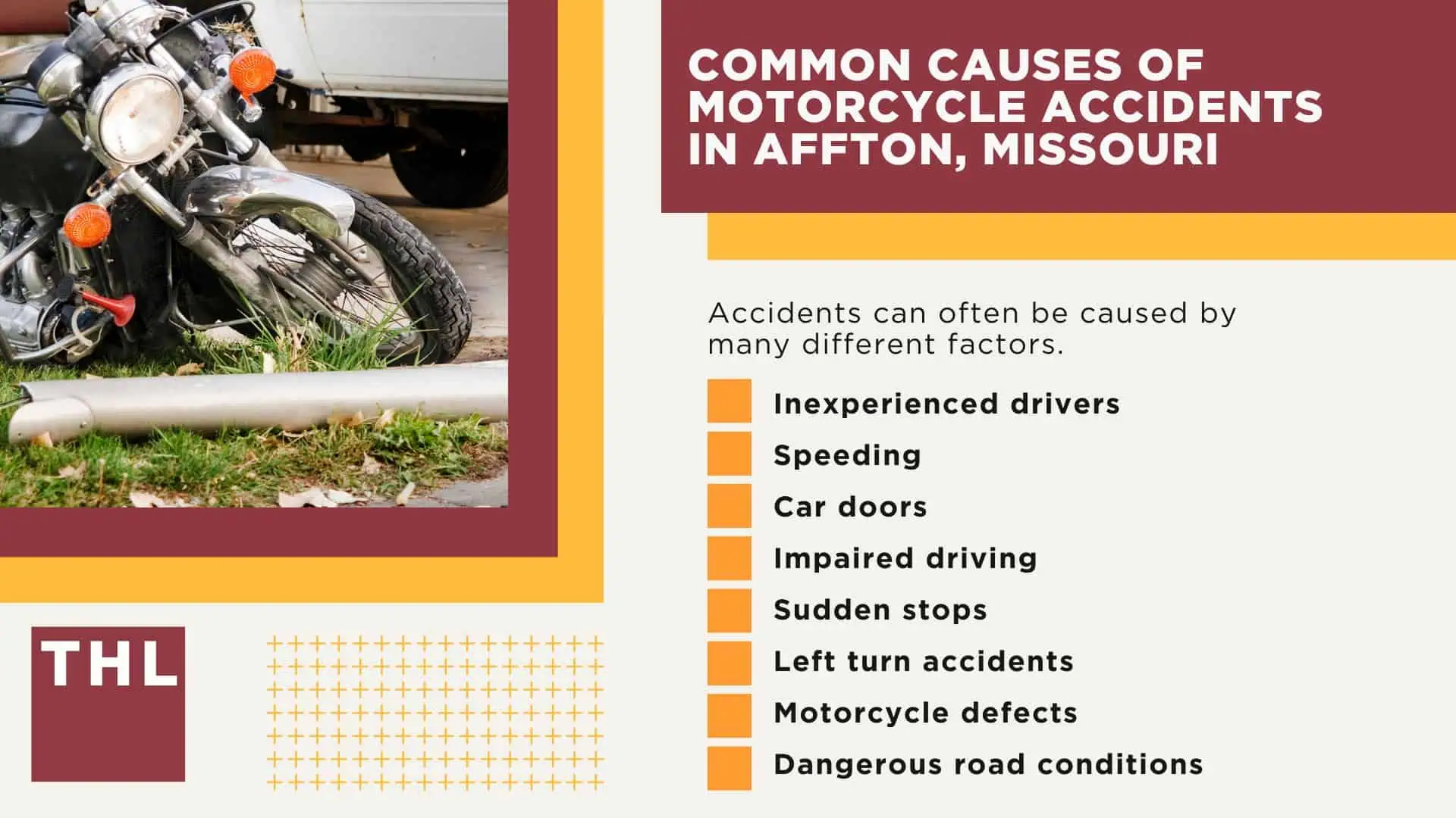 The #1 Arnold Motorcycle Accident Lawyer; Arnold Motorcycle Accident Statistics; Arnold Motorcycle Laws; Missouri Motorcycle Helmet Laws; Common Causes of Motorcycle Accidents in Affton, Missouri