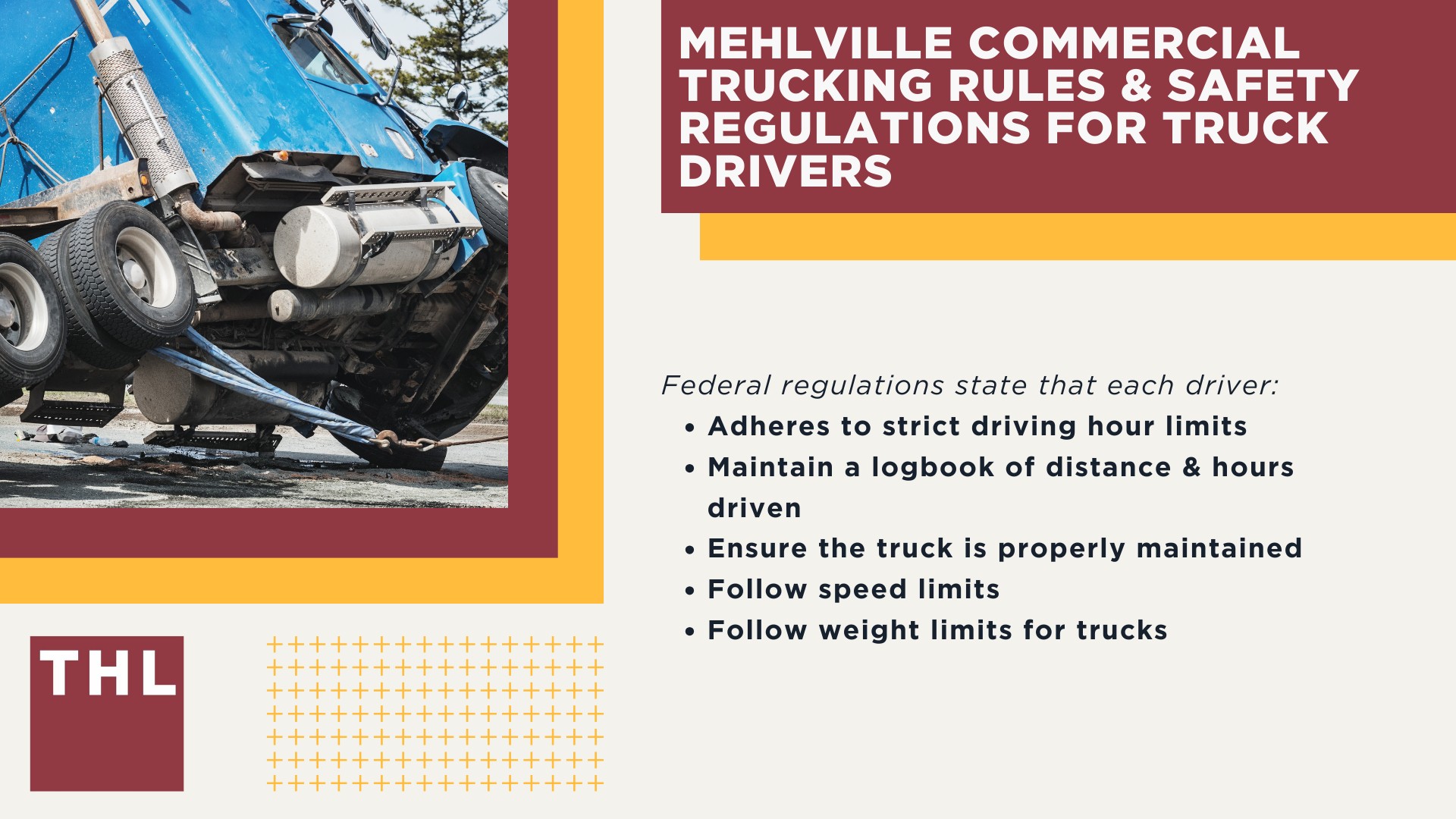 The #1 Mehlville Truck Accident Lawyer; Mehlville Truck Accident Lawyer; 6 Questions to Ask When Hiring a Mehlville Truck Accident Lawyer; Commercial Truck Accidents in Mehlville, Missouri (MO); Truck Accident Facts & Statistics; Mehlville Commercial Trucking Rules & Safety Regulations for Truck Drivers