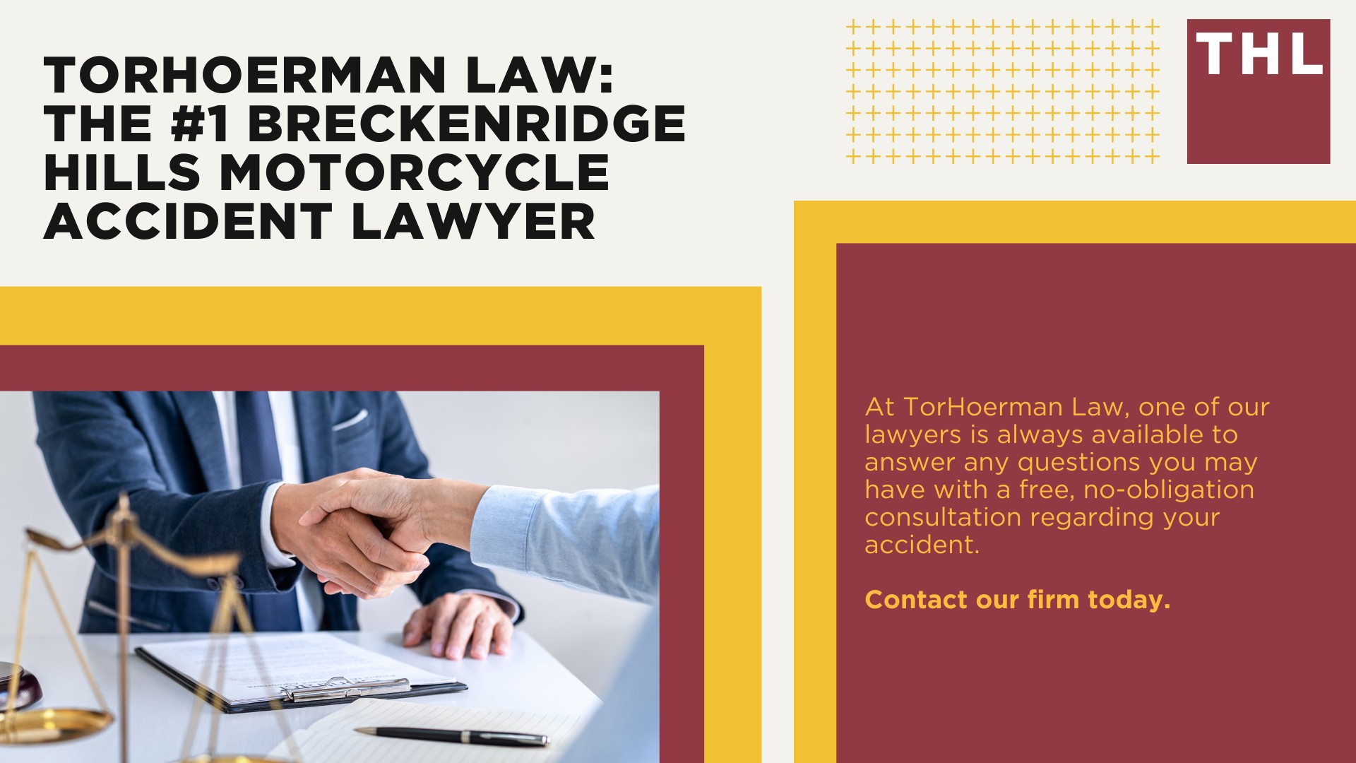 The #1 Breckenridge Hills Motorcycle Accident Lawyer; Breckenridge Hills Motorcycle Accident Statistics; Common Causes of Motorcycle Accidents in Breckenridge Hills Missouri; What Is An At-Fault State; Common Motorcycle Injuries; How Long Do I Have To File A Lawsuit; Determine Fault In A Motorcycle Accident; How much is my accident worth; TORHOERMAN LAW The #1 Breckenridge Hills Motorcycle Accident Lawyer