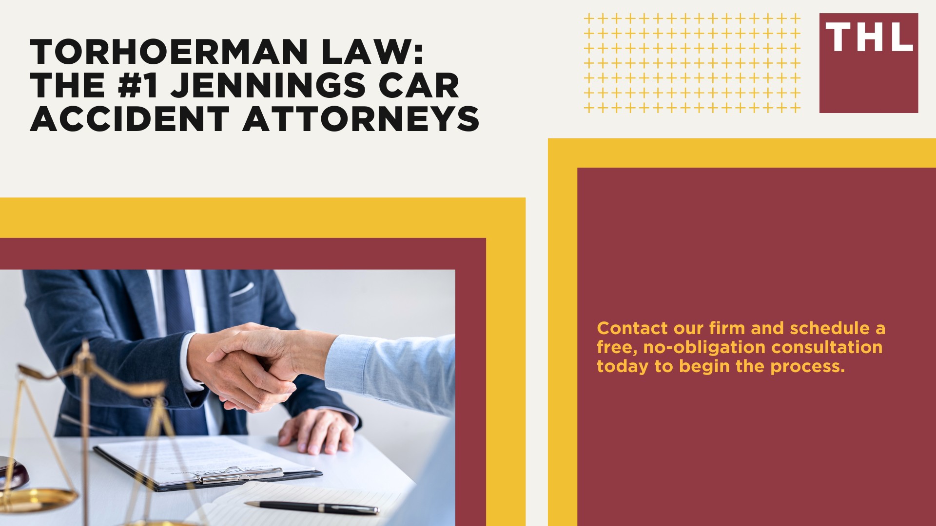 The #1 Jennings Car Accident Lawyer; Involved in a Car Accident in Jennings, MO; Jennings Car Accident Statistics; What to Do After a Car Accident in Jennings; What Are the Most Common Causes of Car Accidents in Jennings, MO; What Are the Most Common Car Accident Injuries in Jennings, Missouri (MO); Hiring a Jennings Car Accident Attorney; TORHOERMAN LAW The #1 Jennings Car Accident Attorneys