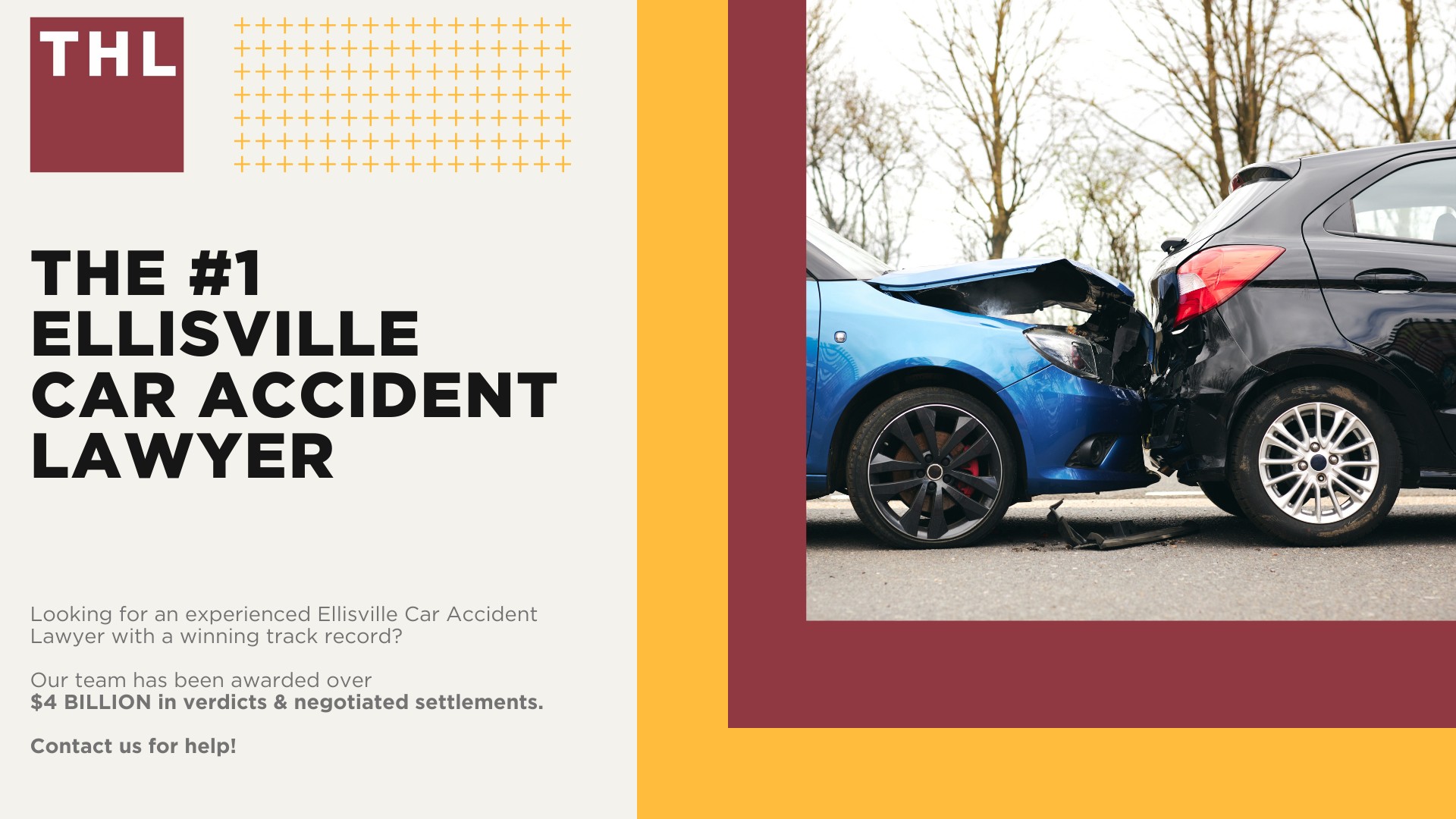 The #1 Ellisville Car Accident Lawyer; Involved in a Car Accident in Ellisville; Ellisville Car Accident Statistics; What to Do After a Car Accident in Ellisville; What Are the Most Common Causes of Car Accidents in Ellisville, MO; What Are the Most Common Car Accident Injuries in Des Peres, Missouri (MO); Hiring aN Ellisville Car Accident Attorney; TORHOERMAN LAW The #1 Ellisville Car Accident Attorneys