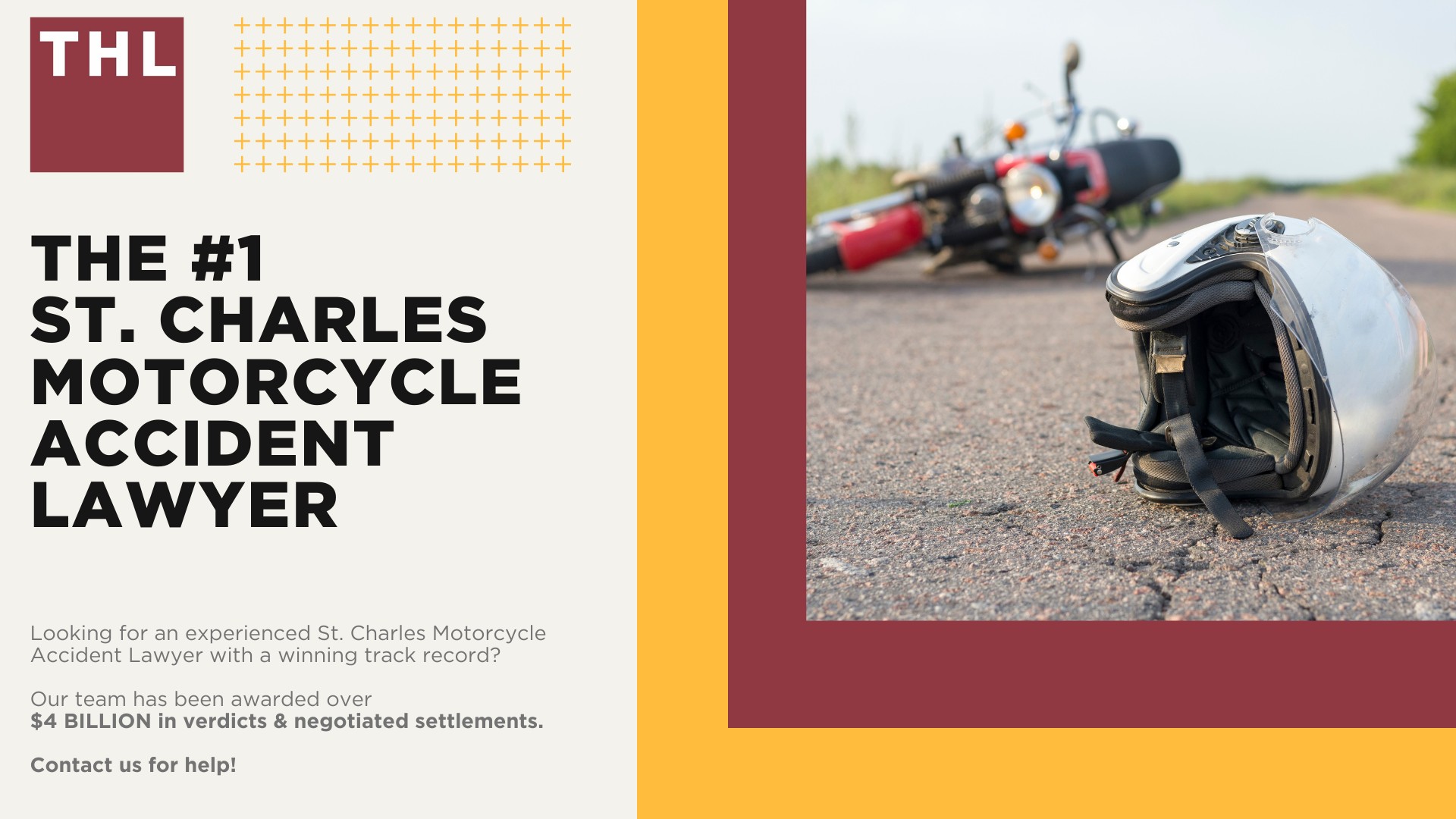 The #1 St. Charles Motorcycle Accident Lawyer; St. Charles Motorcycle Accident Statistics; St. Charles Motorcycle Laws; Missouri Motorcycle Helmet Laws; Common Causes of Motorcycle Accidents in St. Charles; What Is An At-Fault State; Common Motorcycle Injuries; Benefits Of Motorcycle Injury Lawyer; How Long Do I Have To File A Lawsuit; Determine Fault In A Motorcycle Accident; How much is my accident worth; TORHOERMAN LAW The #1 St. Charles Motorcycle Accident Lawyer