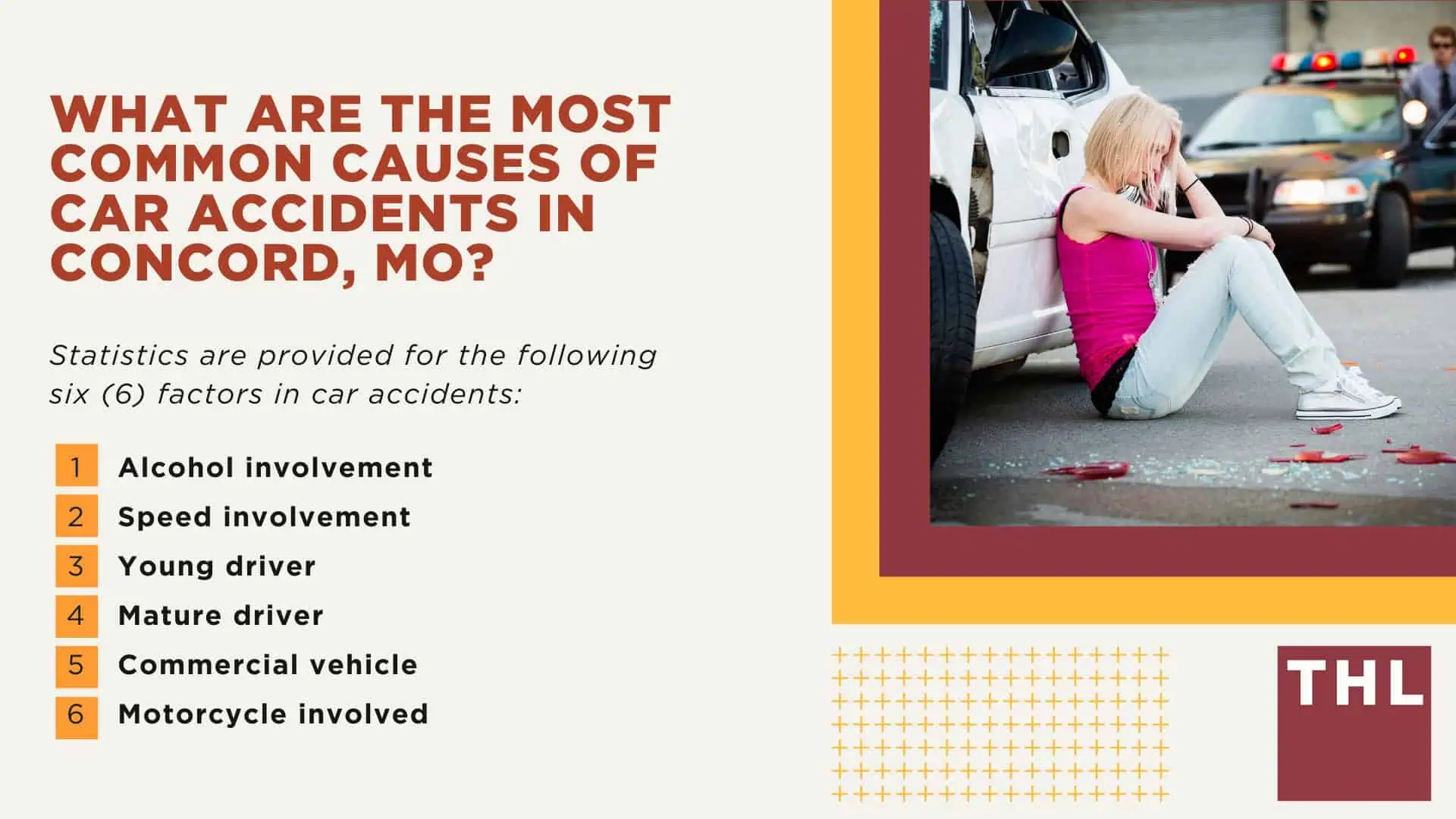 The #1 Concord Car Accident Lawyer; Involved in a car Accident in Concord; Concord Car Accident Statistics; What to Do After a Car Accident in Centralia; What Are the Most Common Causes of Car Accidents in Concord, MO