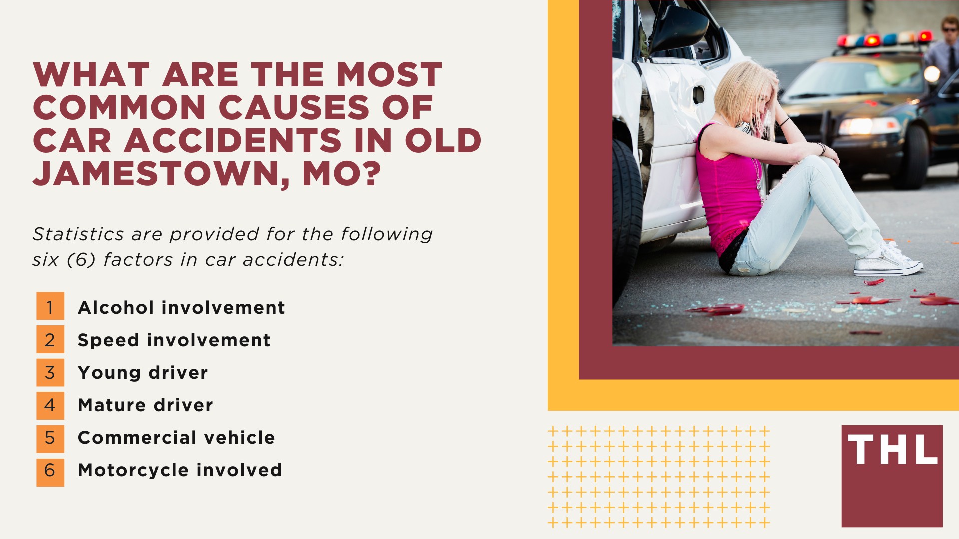 The #1 Old Jamestown Car Accident Lawyer; Involved in a Car Accident in Old Jamestown, MO; Old Jamestown Car Accident Statistics; What to Do After a Car Accident in Old Jamestown; What Are the Most Common Causes of Car Accidents in Old Jamestown, MO