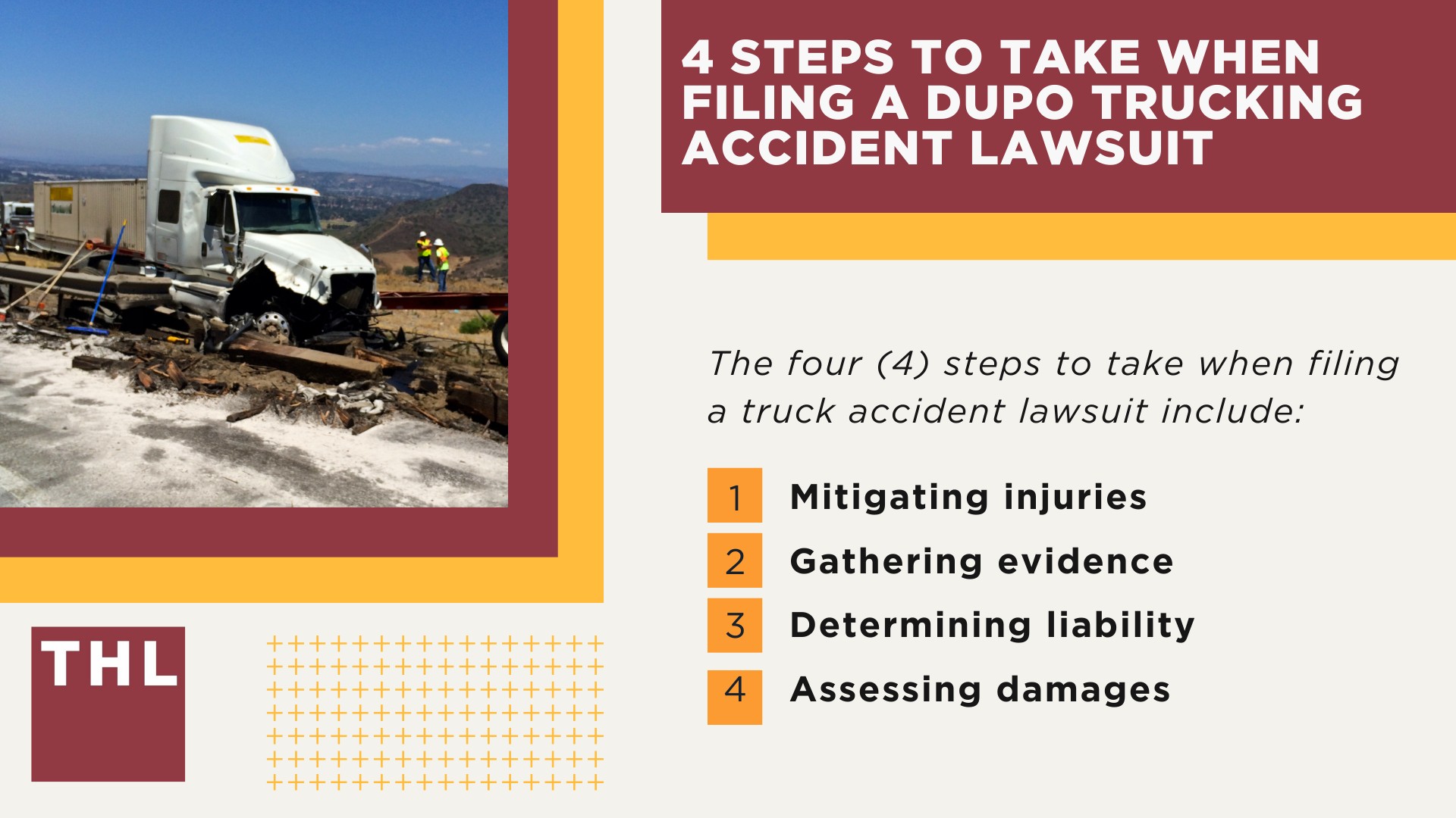 The #1 Dupo Truck Accident Lawyer; Dupo Truck Accident Lawyer; 6 Questions to Ask When Hiring a Dupo Truck Accident Lawyer; Commercial Truck Accidents in Dupo, Illinois (IL); Truck Accident Facts & Statistics; Dupo Commercial Trucking Rules & Safety Regulations for Truck Drivers; The 8 Most Common Causes of Truck Accidents in Dupo (IL); 4 Steps to Take When Filing a Dupo Trucking Accident Lawsuit