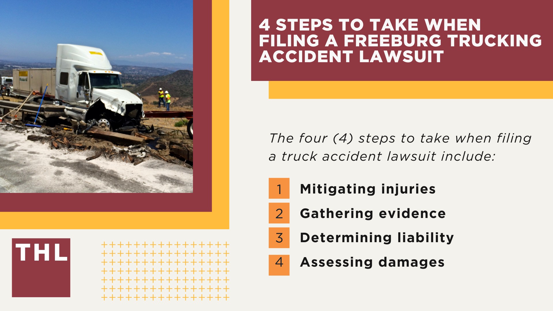 6 Questions to Ask Questions to Ask When Hiring a Freeburg Truck Accident Lawyerk When Hiring a Hillsboro Truck Accident Lawyer; Commercial Truck Accidents in Freeburg, Missouri (MO); Truck Accident Facts & Statistics; Freeburg Commercial Trucking Rules & Safety Regulations for Truck Drivers; The 8 Most Common Causes of Truck Accidents in Freeburg (IL); 4 Steps to Take When Filing a Freeburg Trucking Accident Lawsuit