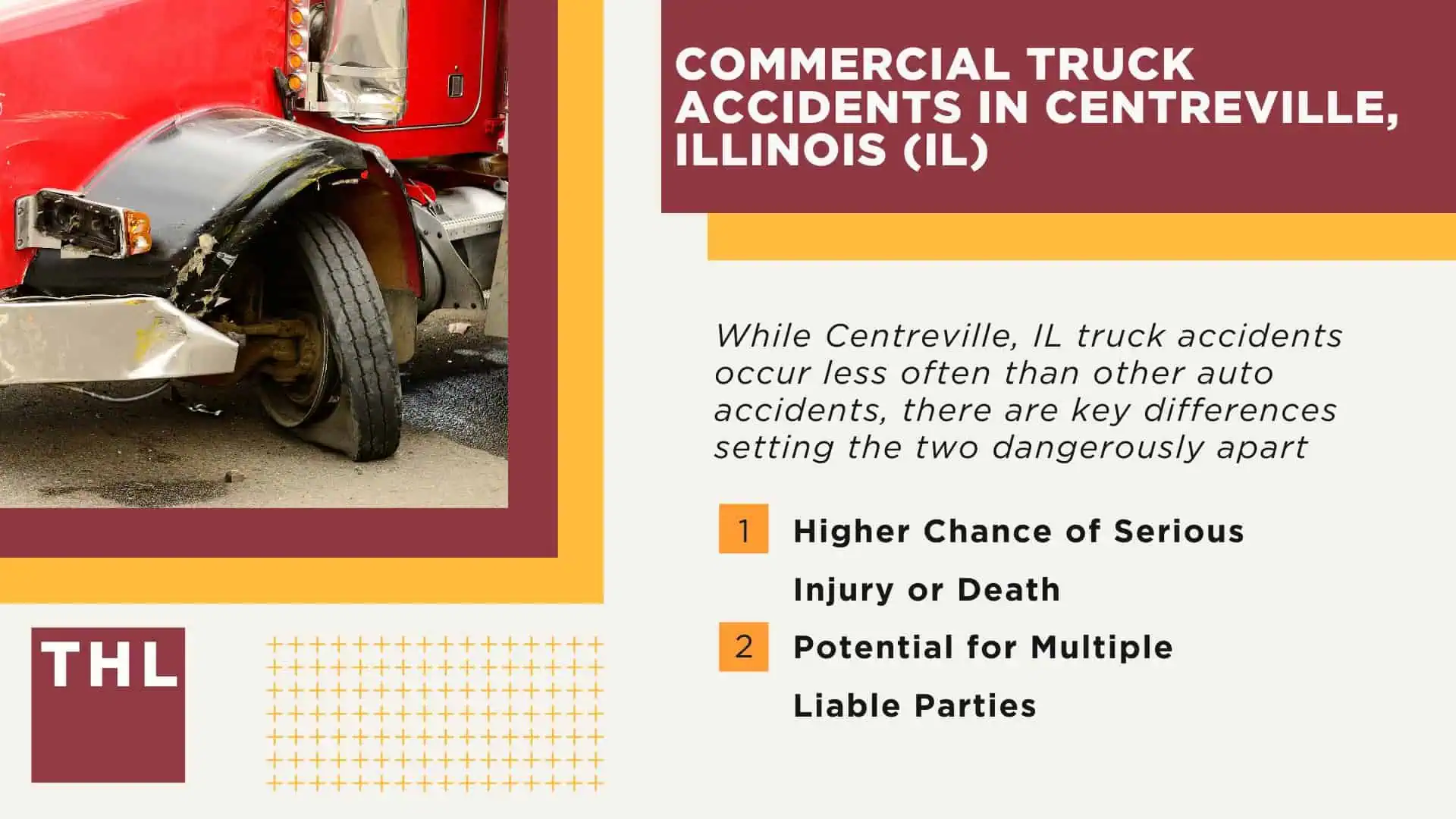 The #1 Centreville Truck Accident Lawyer; Centreville Truck Accident Lawyer; 6 Questions to Ask When Hiring a Centreville Truck Accident Lawyer; Commercial Truck Accidents in Centreville, Illinois (IL)