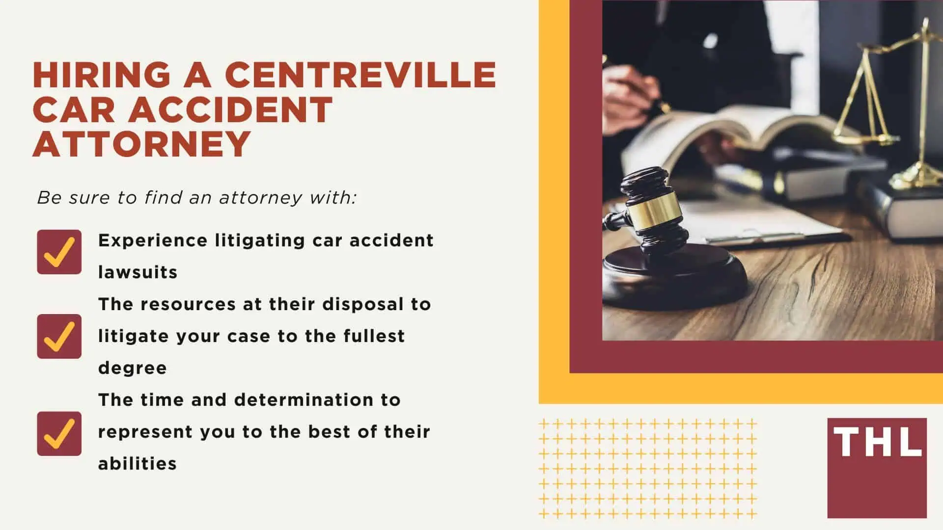 The #1 Centerville Car Accident Lawyer; Involved in a car Accident in Centerville; Centerville Car Accident Statistics;  What to Do After a Car Accident in Centerville; What Are the Most Common Causes of Car Accidents in Centerville; What Are the Most Common Car Accident Injuries in Centerville; Hiring a Centerville Car Accident Attorney