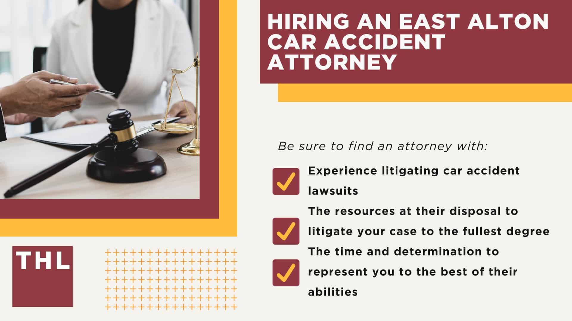 The #1 East Alton Car Accident Lawyer; Involved in a Car Accident in East Alton, IL; East Alton Car Accident Statistics; What to Do After a Car Accident in East Alton; What Are the Most Common Causes of Car Accidents in East Alton, IL; What Are the Most Common Car Accident Injuries in East Alton, Illinois (IL); Hiring aN East Alton Car Accident Attorney