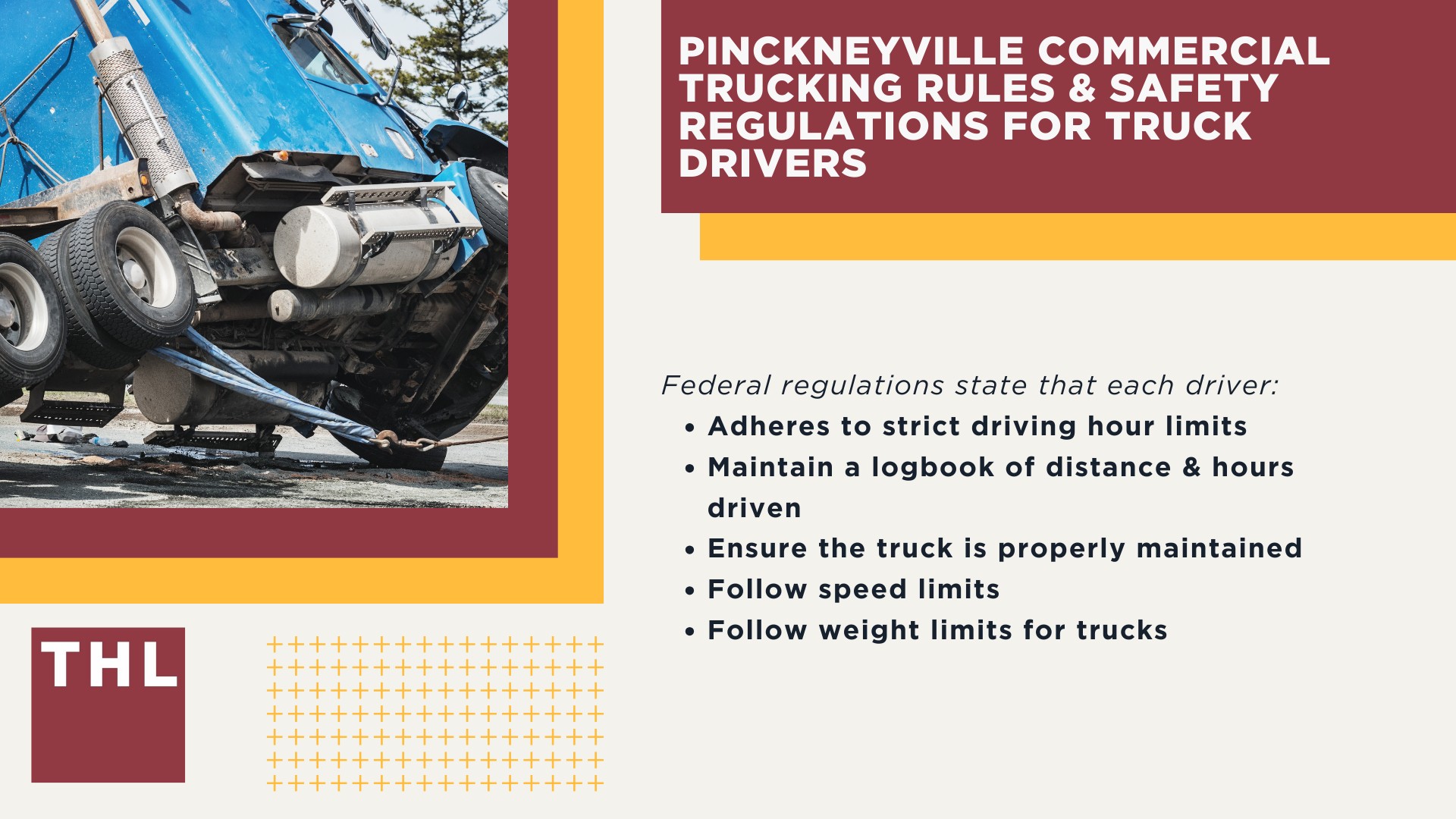 The #1 Pickneyville Personal Injury Lawyer; What Are the Benefits of Hiring a Personal Injury Lawyer in Pickneyville; What Are the Steps for Filing a Pickneyville Personal Injury Lawsuit; What Types of Personal Injury Cases Do You Accept; TORHOERMAN LAW The #1 Pickneyville Personal Injury Law Firm; The #1 Pinckneyville Truck Accident Lawyer; Pinckneyville Truck Accident Lawyer; 6 Questions to Ask When Hiring a Pinckneyville Truck Accident Lawyer; Commercial Truck Accidents in Pinckneyville, Illinois (IL); Truck Accident Facts & Statistics; Pinckneyville Commercial Trucking Rules & Safety Regulations for Truck Drivers