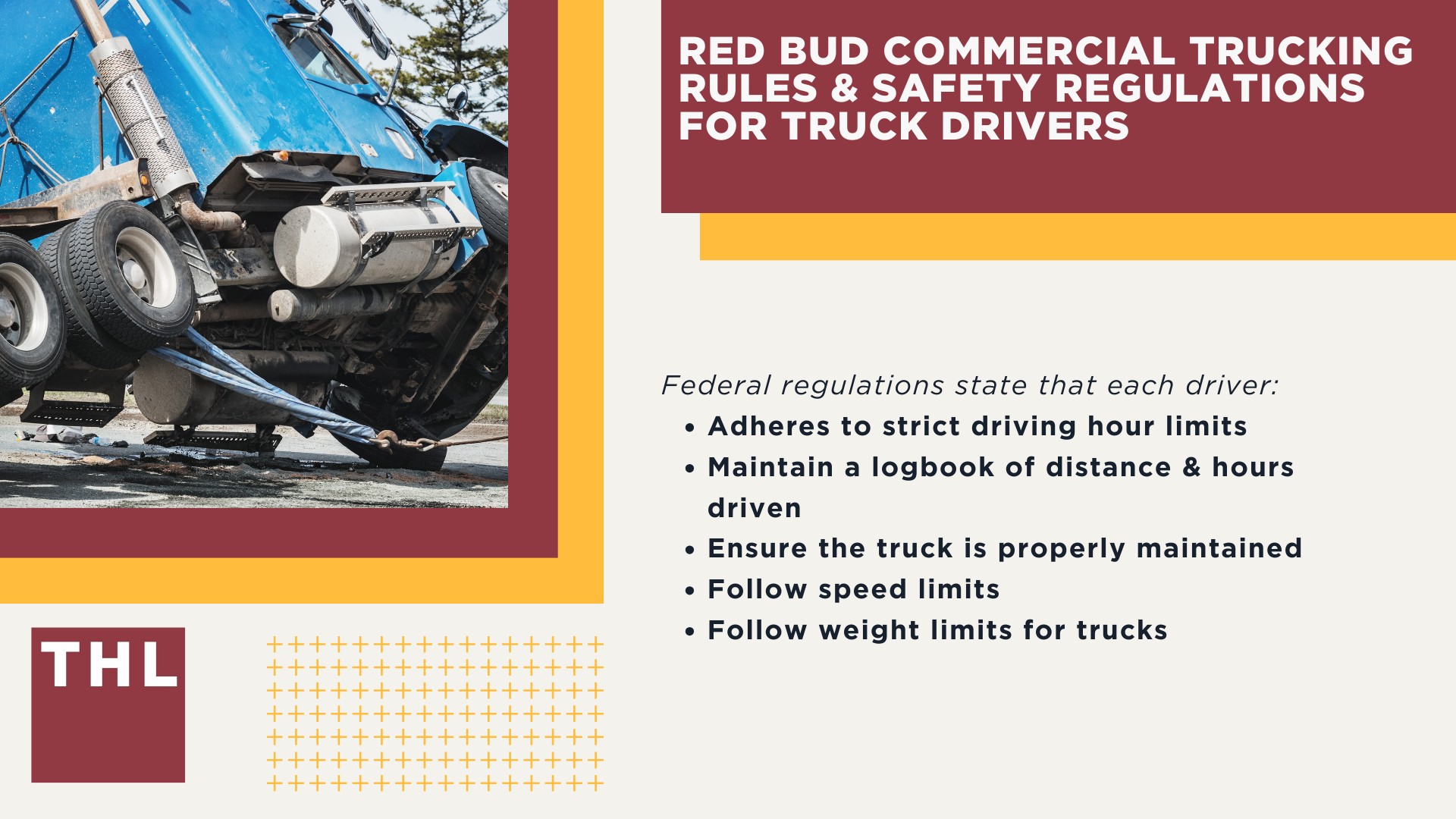 The #1 Red Bud Truck Accident Lawyer; Red Bud Truck Accident Lawyer; 6 Questions to Ask When Hiring a Red Bud Truck Accident Lawyer; Commercial Truck Accidents in Red Bud, Illinois (IL); Truck Accident Facts & Statistics; Red Bud Commercial Trucking Rules & Safety Regulations for Truck Drivers