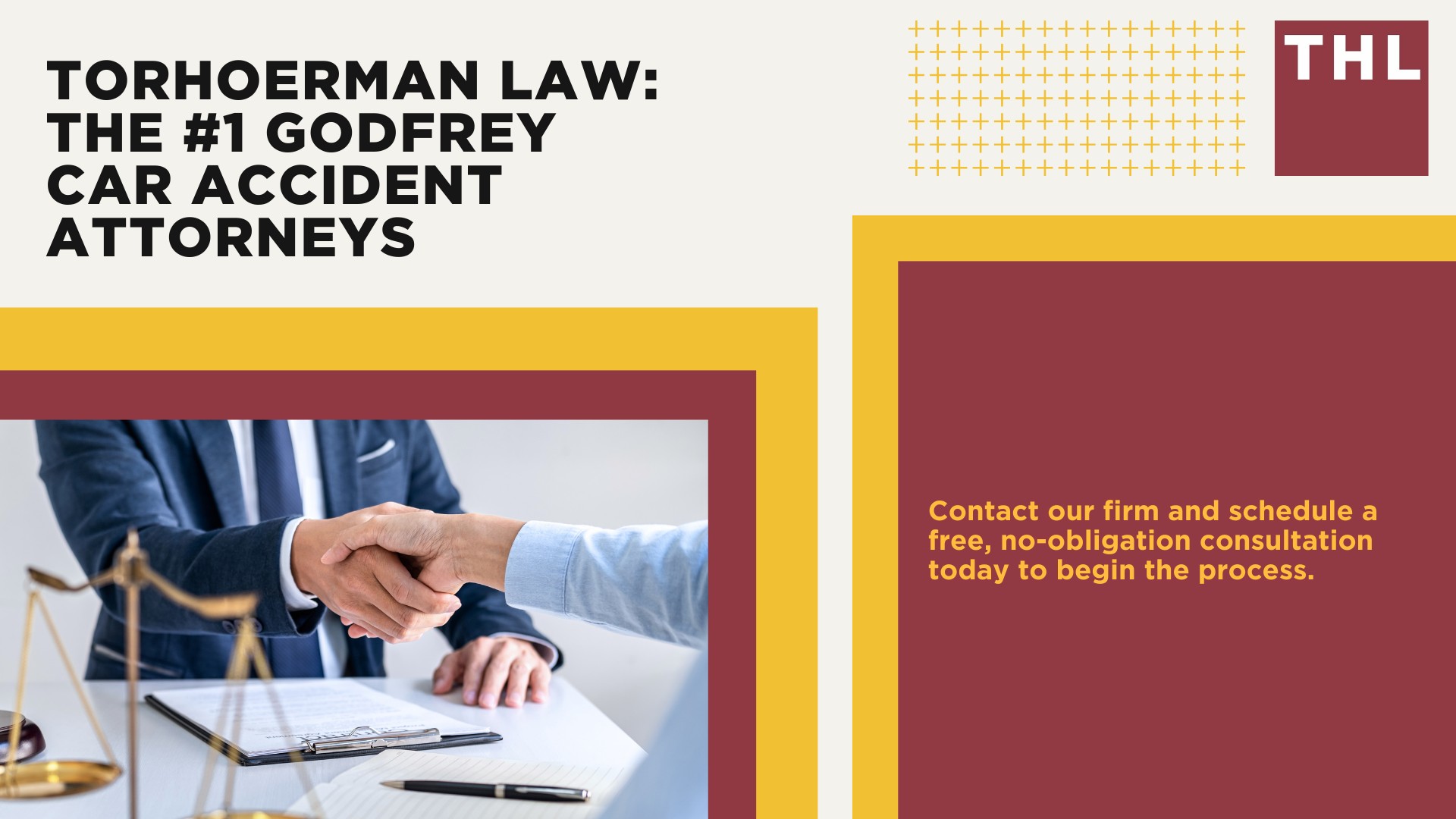 The #1 Godfrey Car Accident Lawyer; Involved in a Car Accident in Godfrey, IL; Godfrey Car Accident Statistics; What to Do After a Car Accident in Godfrey; What Are the Most Common Causes of Car Accidents in Godfrey, IL; What Are the Most Common Car Accident Injuries in Godfrey, Illinois (IL); Hiring a Godfrey Car Accident Attorney; TORHOERMAN LAW The #1 Godfrey Car Accident Attorneys