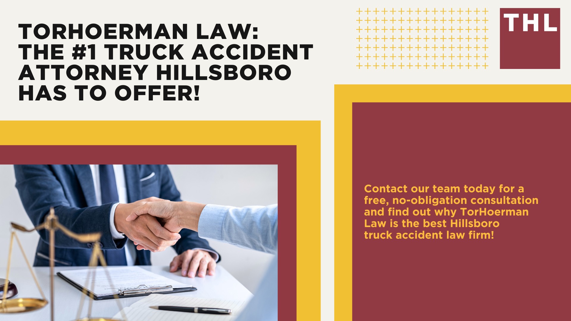 The #1 Hillsboro Truck Accident Lawyer; Hillsboro Truck Accident Lawyer; 6 Questions to Ask When Hiring a Hillsboro Truck Accident Lawyer; Commercial Truck Accidents in Hillsboro, Illinois (IL); Truck Accident Facts & Statistics; Hillsboro Commercial Trucking Rules & Safety Regulations for Truck Drivers; The 8 Most Common Causes of Truck Accidents in Hillsboro (IL); 4 Steps to Take When Filing a Hillsboro Trucking Accident Lawsuit; TORHOERMAN LAW The #1 Truck Accident Attorney Hillsboro Has to Offer!