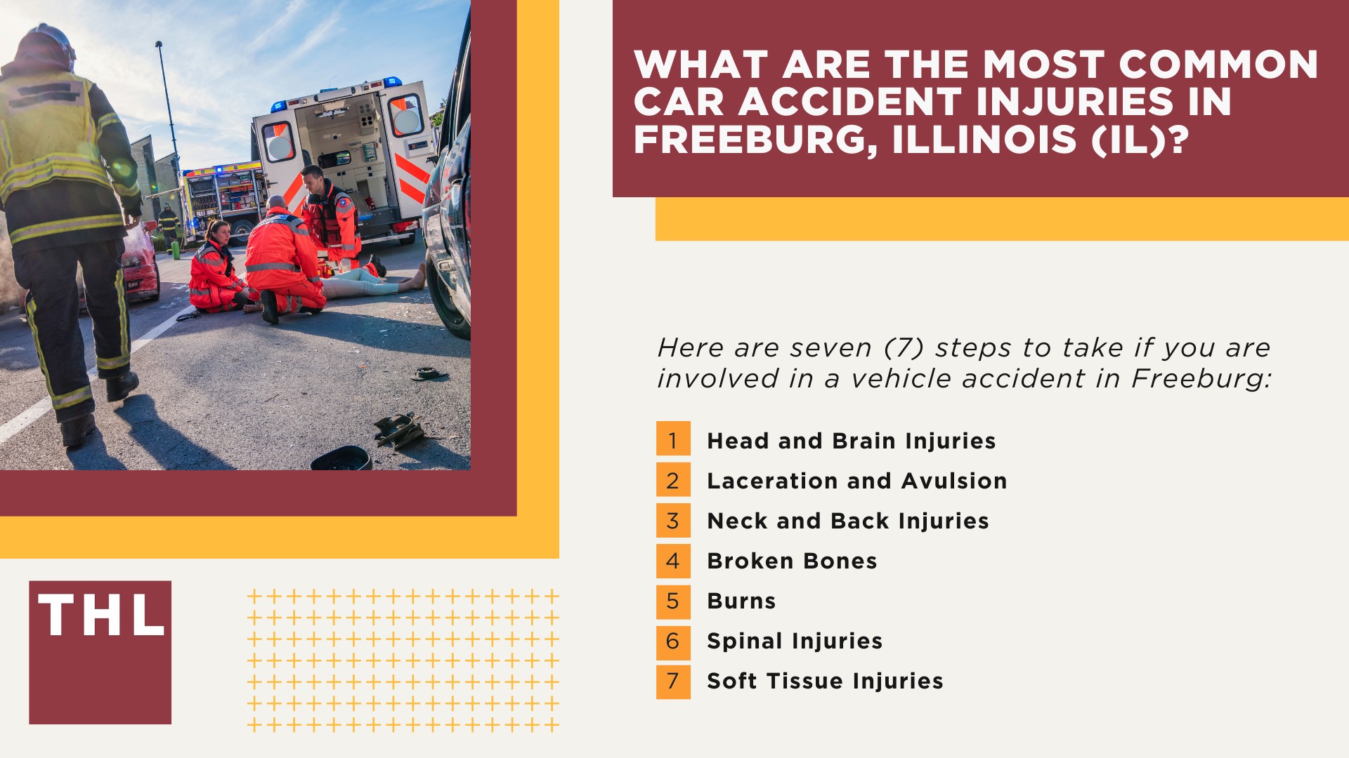 The #1 Freeburg Car Accident Lawyer; Involved in a Car Accident in Freeburg, IL; Freeburg Car Accident Statistics; What to Do After a Car Accident in Freeburg; What Are the Most Common Causes of Car Accidents in Freeburg, IL; What Are the Most Common Car Accident Injuries in Freeburg, Illinois (IL)