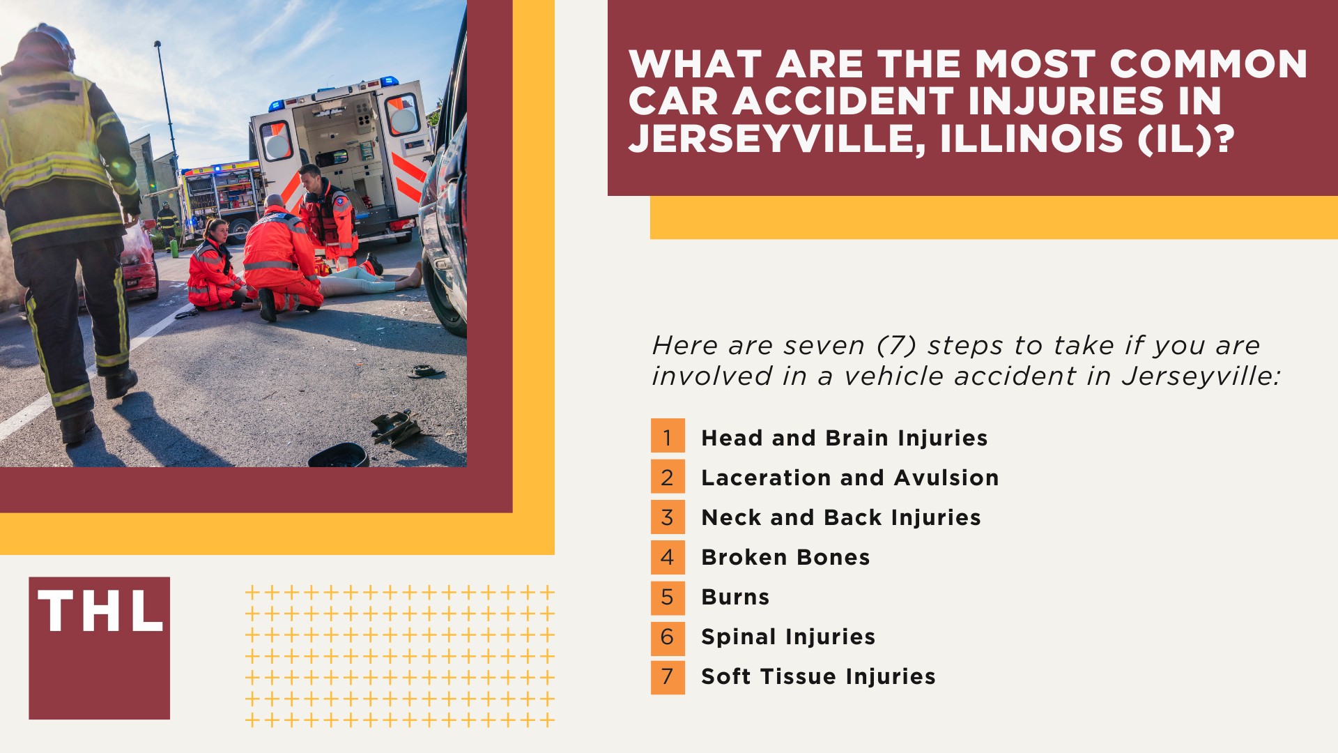 The #1 Jerseyville Car Accident Lawyer; Involved in a Car Accident in Jerseyville, IL; Jerseyville Car Accident Statistics; What to Do After a Car Accident in Jerseyville; What Are the Most Common Causes of Car Accidents in Jerseyville, IL; What Are the Most Common Car Accident Injuries in Jerseyville, Illinois (IL)