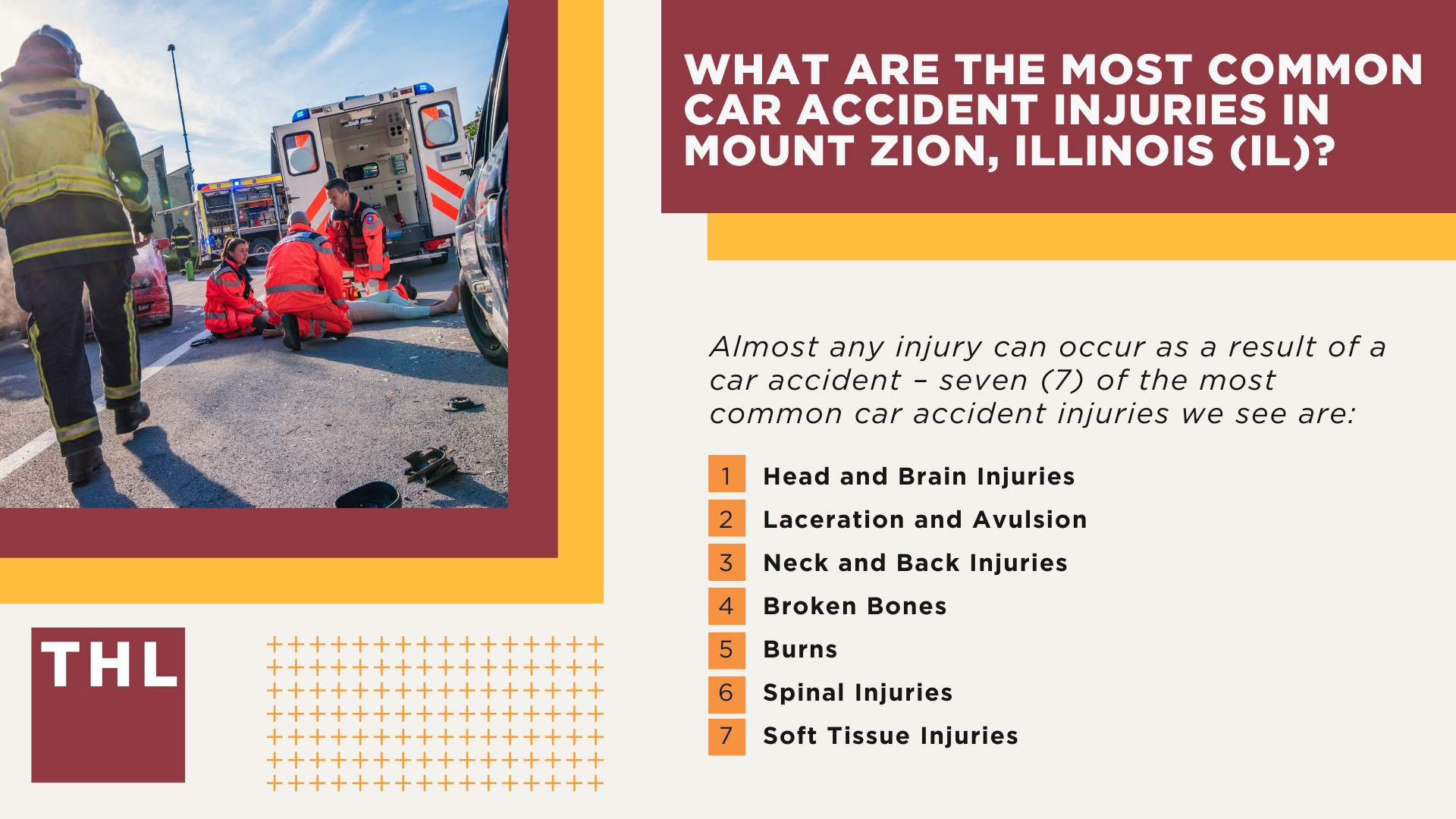 The #1 Mount Zion Car Accident Lawyer; Involved in a Car Accident in Mount Zion, IL; Mount Zion Car Accident Statistics; What Are the Most Common Causes of Car Accidents in Mount Zion, IL; What Are the Most Common Car Accident Injuries in Mount Zion, Illinois (IL); What Are the Most Common Causes of Car Accidents in Mount Zion, IL; What Are the Most Common Car Accident Injuries in Mount Zion, Illinois (IL)