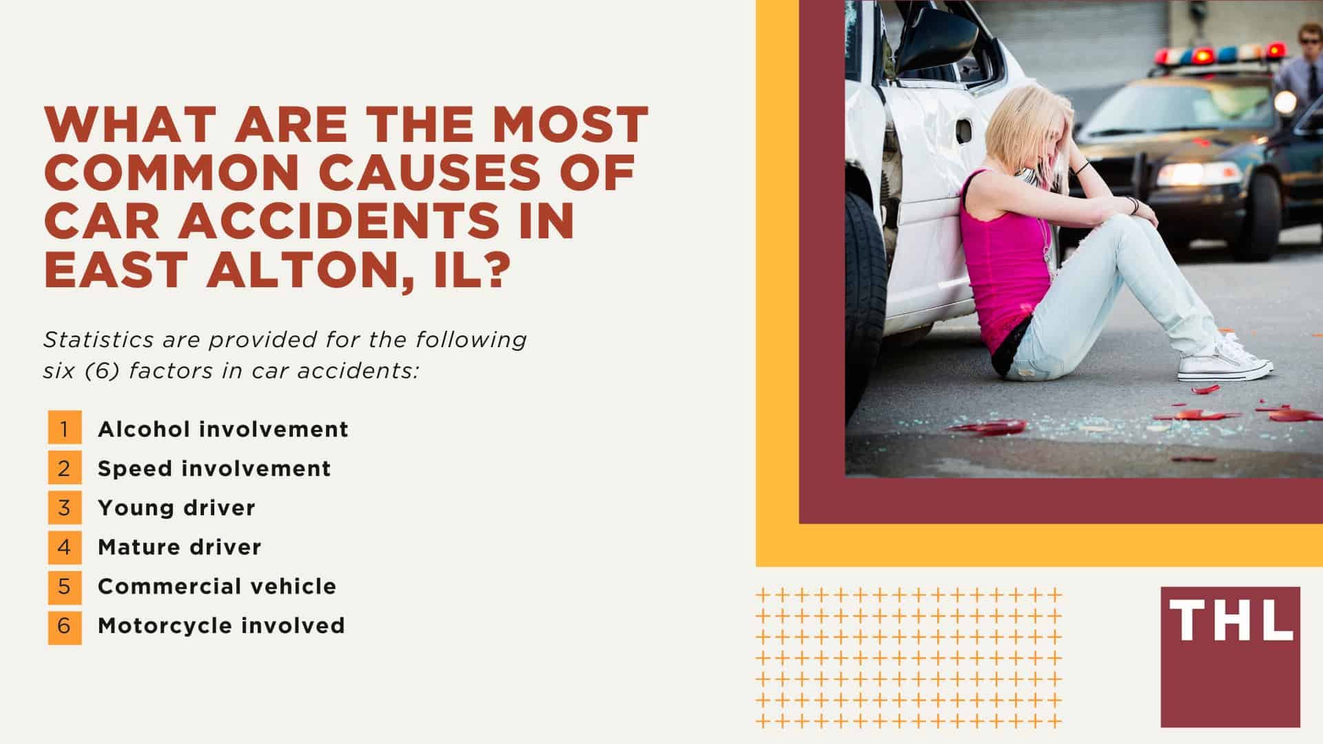 The #1 East Alton Car Accident Lawyer; Involved in a Car Accident in East Alton, IL; East Alton Car Accident Statistics; What to Do After a Car Accident in East Alton; What Are the Most Common Causes of Car Accidents in East Alton, IL