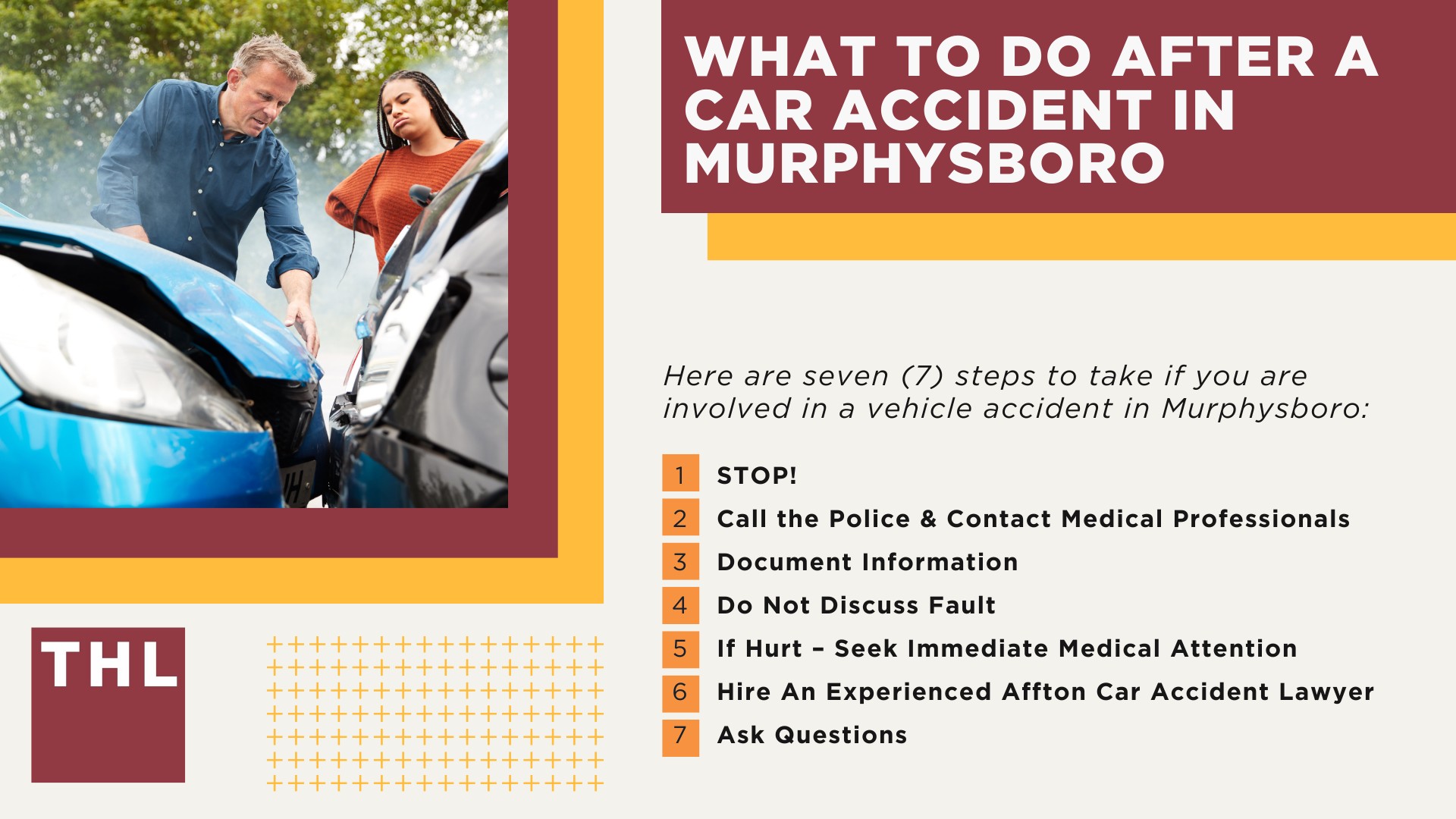 The #1 Murphysboro Car Accident Lawyer; Involved in a Car Accident in Murphysboro, IL; Murphysboro Car Accident Statistics; What to Do After a Car Accident in Murphysboro; What Are the Most Common Causes of Car Accidents in Murphysboro, IL; What Are the Most Common Car Accident Injuries in Murphysboro, Illinois (IL); Hiring a Murphysboro Car Accident Attorney; TORHOERMAN LAW The #1 Murphysboro Car Accident Attorneys