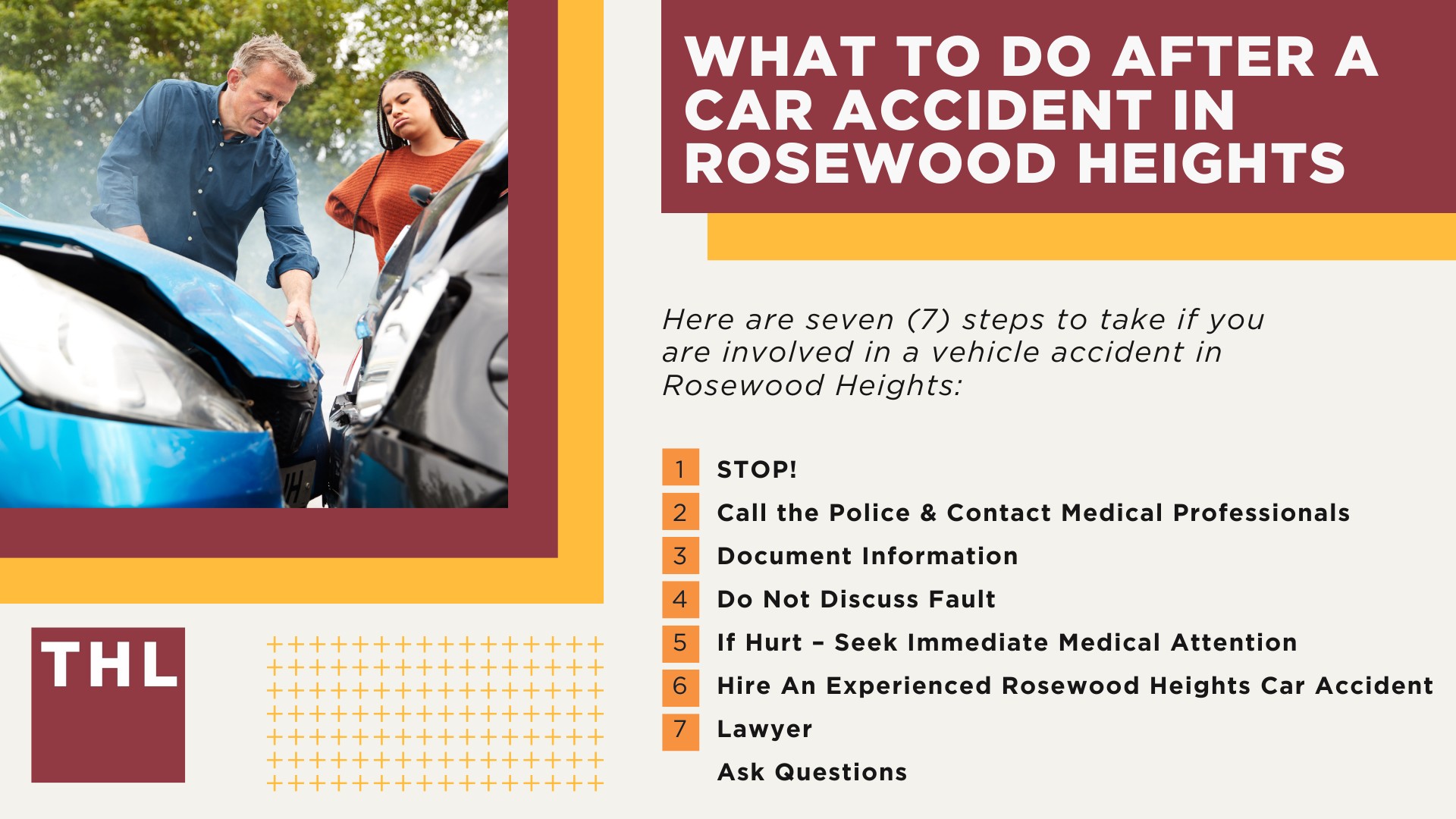 The #1 Rosewood Heights Car Accident Lawyer; Involved in a Car Accident in Rosewood Heights, IL; Rosewood Heights Car Accident Statistics; What to Do After a Car Accident in Rosewood Heights