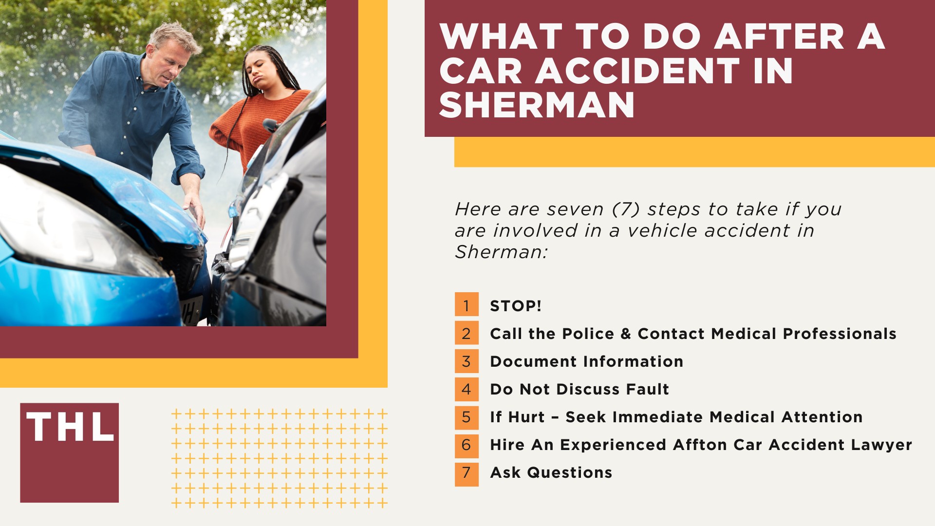 The #1 Sherman Car Accident Lawyer; Involved in a Car Accident in Sherman, IL; Sherman Car Accident Statistics; What to Do After a Car Accident in Sherman