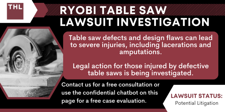 Ryobi Table Saw Lawsuit; Table Saw Injury; Table Saw Lawsuit; Table Saw Injury Lawsuit