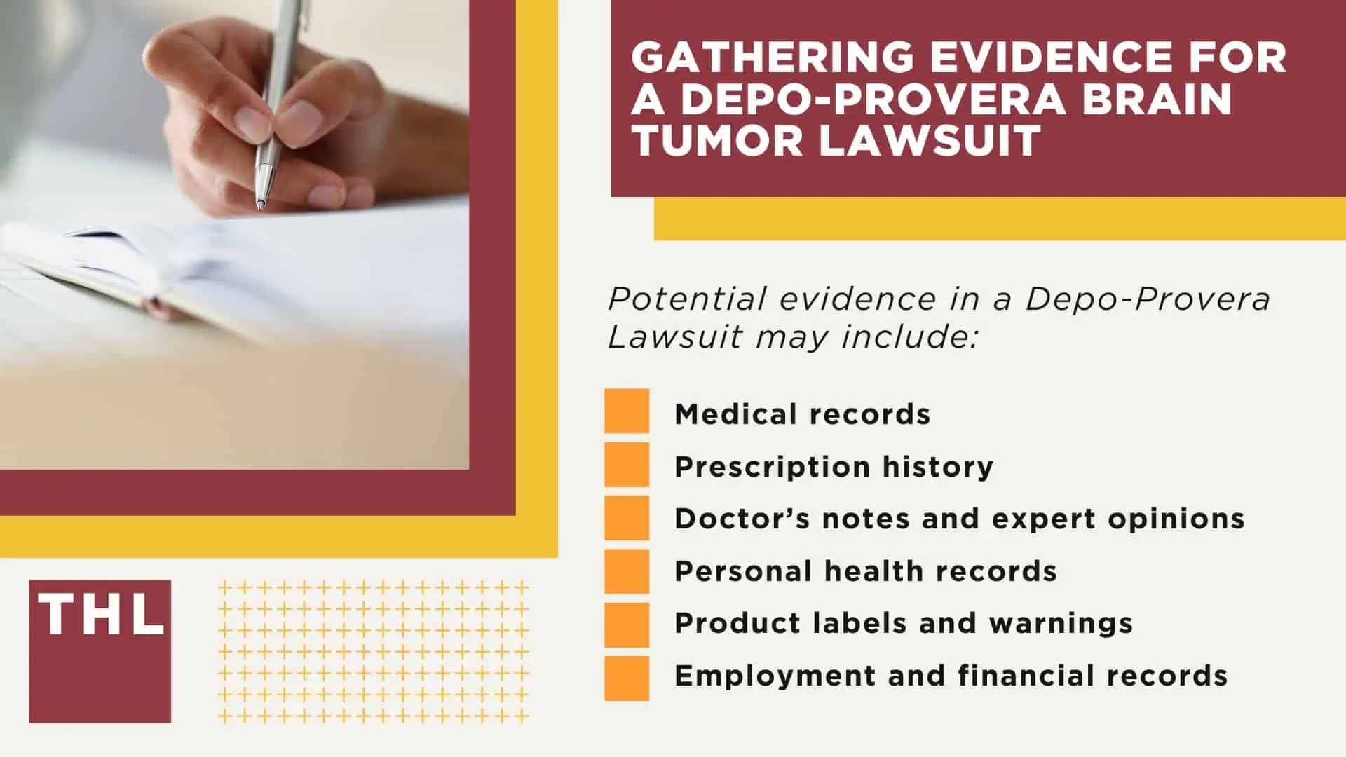 Depo-Provera Lawsuit Settlement Amounts; Estimated Depo-Provera Lawsuit Settlement Amounts; Depo-Provera Lawsuit Overview; Is There a Class Action Lawsuit for Depo-Provera Brain Tumors; Scientific Study Links the Use of Depo-Provera to Brain Tumors; Symptoms of Intracranial Meningiomas; Complications of Intracranial Meningiomas; Do You Qualify for the Depo-Provera Lawsuit; Gathering Evidence for a Depo-Provera Brain Tumor Lawsuit