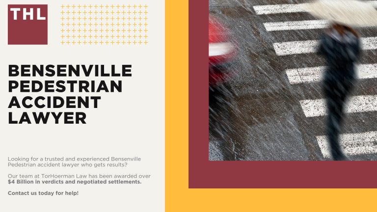 Bensenville Pedestrian Accident Lawyer; Meet Our Bensenville Pedestrian Accident Lawyers; How Much Does it Cost to Hire a Bensenville Pedestrian Accident Attorney; What To Do After a Pedestrian Accident in Bensenville; Evidence in Pedestrian Accident Claims; Damages in a Pedestrian Accident Lawsuit; The Legal Process for a Pedestrian Accident Claim in Bensenville; How Do Pedestrian Accidents Happen; Common Injuries Sustained in Pedestrian Accidents; TorHoerman Law_ Your Experienced Bensenville Pedestrian Accident Lawyers