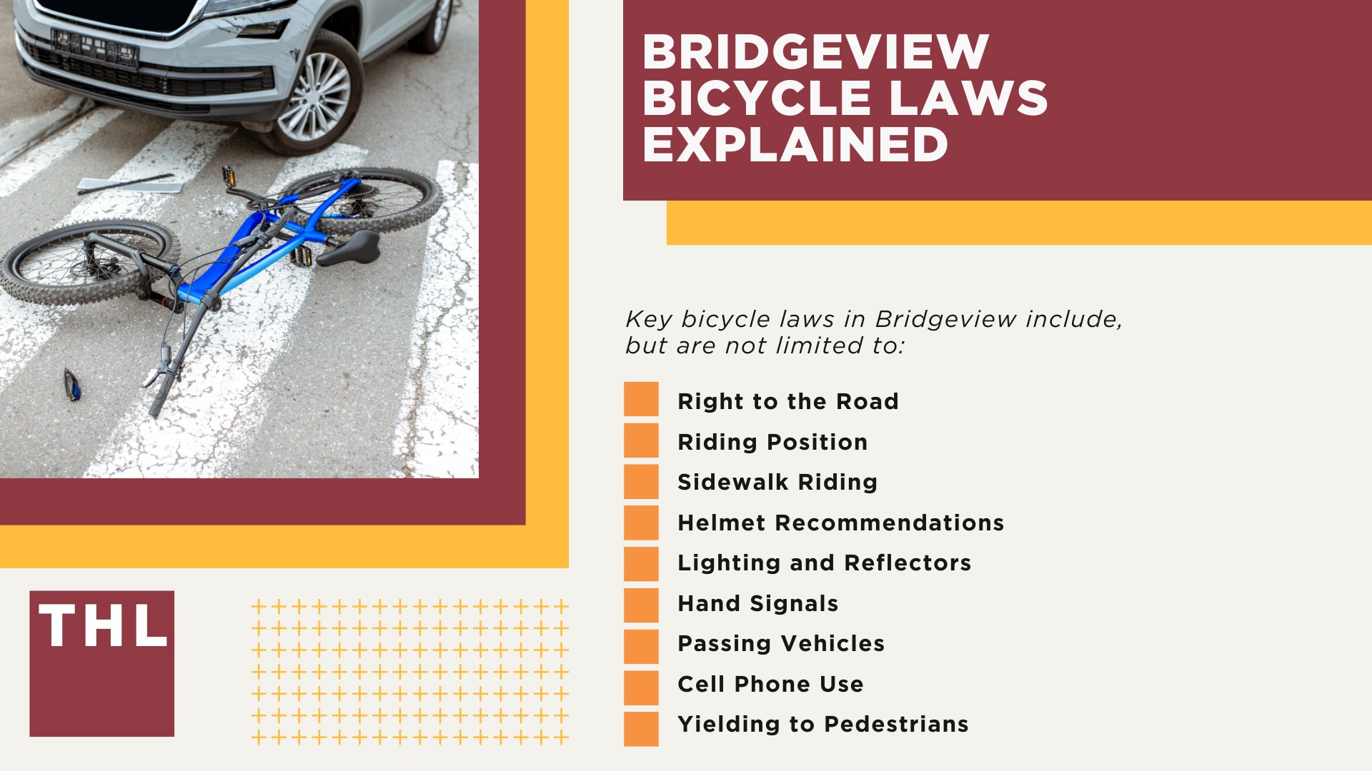 Bridgeview Bike Accident Lawyer; Meet Our Bridgeview Bicycle Accident Lawyers; Our Founder and Experienced Bridgeview Car Accident Lawyer_ Tor Hoerman; How Much Does it Cost to Hire a Bridgeview Bicycle Accident Lawyer; What To Do After a Bicycle Accident in Bridgeview_ Steps to Take; Gathering Evidence for a Bicycle Accident Claim; Damages in Personal Injury Cases for Bike Accidents; Bridgeview Bicycle Laws Explained