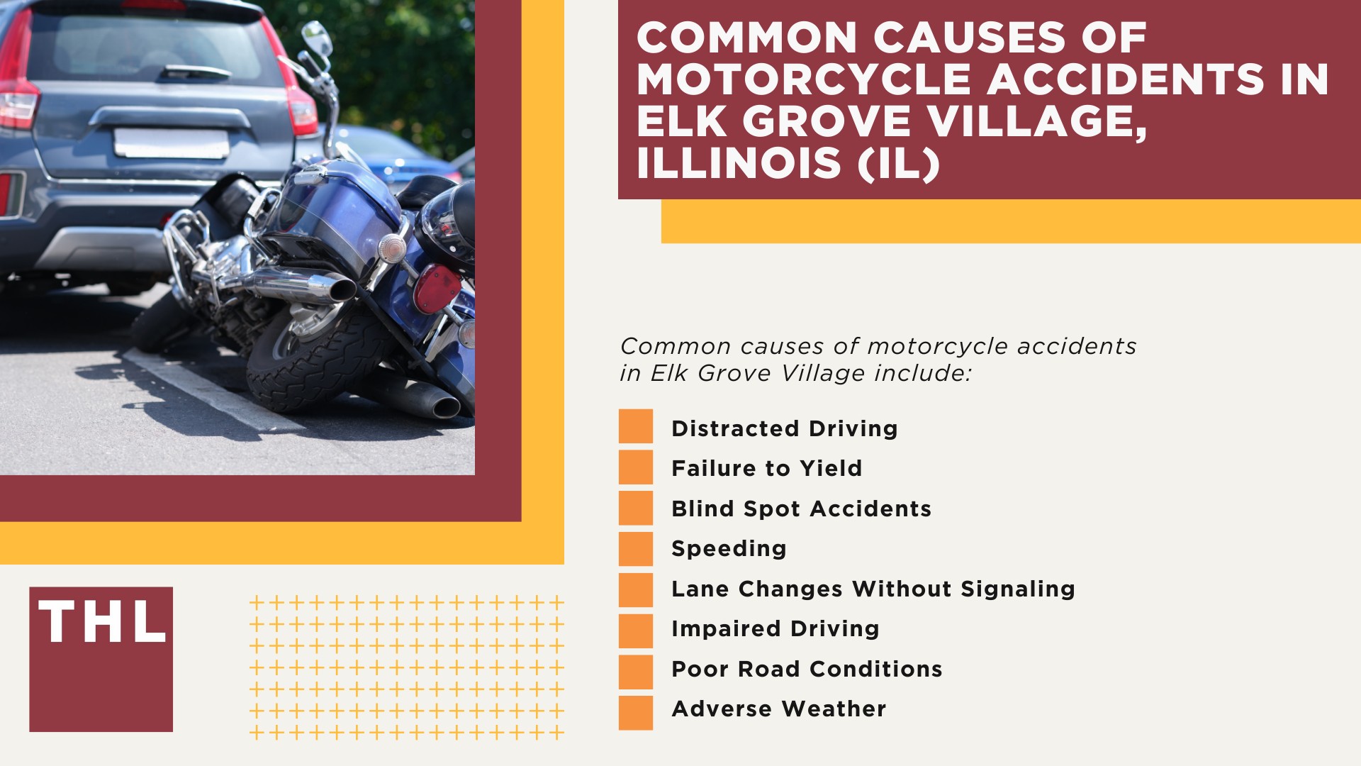 Elk Grove Village Bike Accident Lawyer; Meet Our Elk Grove Village Motorcycle Accident Lawyers; Our Founder and Experienced Elk Grove Village Motorcycle Accident Lawyer_ Tor Hoerman; Our Elk Grove Village Motorcycle Accident Lawyers Get Results; How Much Does it Cost to Hire an Elk Grove Village Motorcycle Accident Lawyer; Steps to Take After a Motorcycle Accident in Elk Grove Village; Evidence in Motorcycle Accident Cases; Damages in an Elk Grove Village Motorcycle Accident Claim; The Legal Process for Motorcycle Accident Claims in Elk Grove Village; Common Motorcycle Accident Injuries in Elk Grove Village, Illinois (IL); Common Causes of Motorcycle Accidents in Elk Grove Village, Illinois (IL)