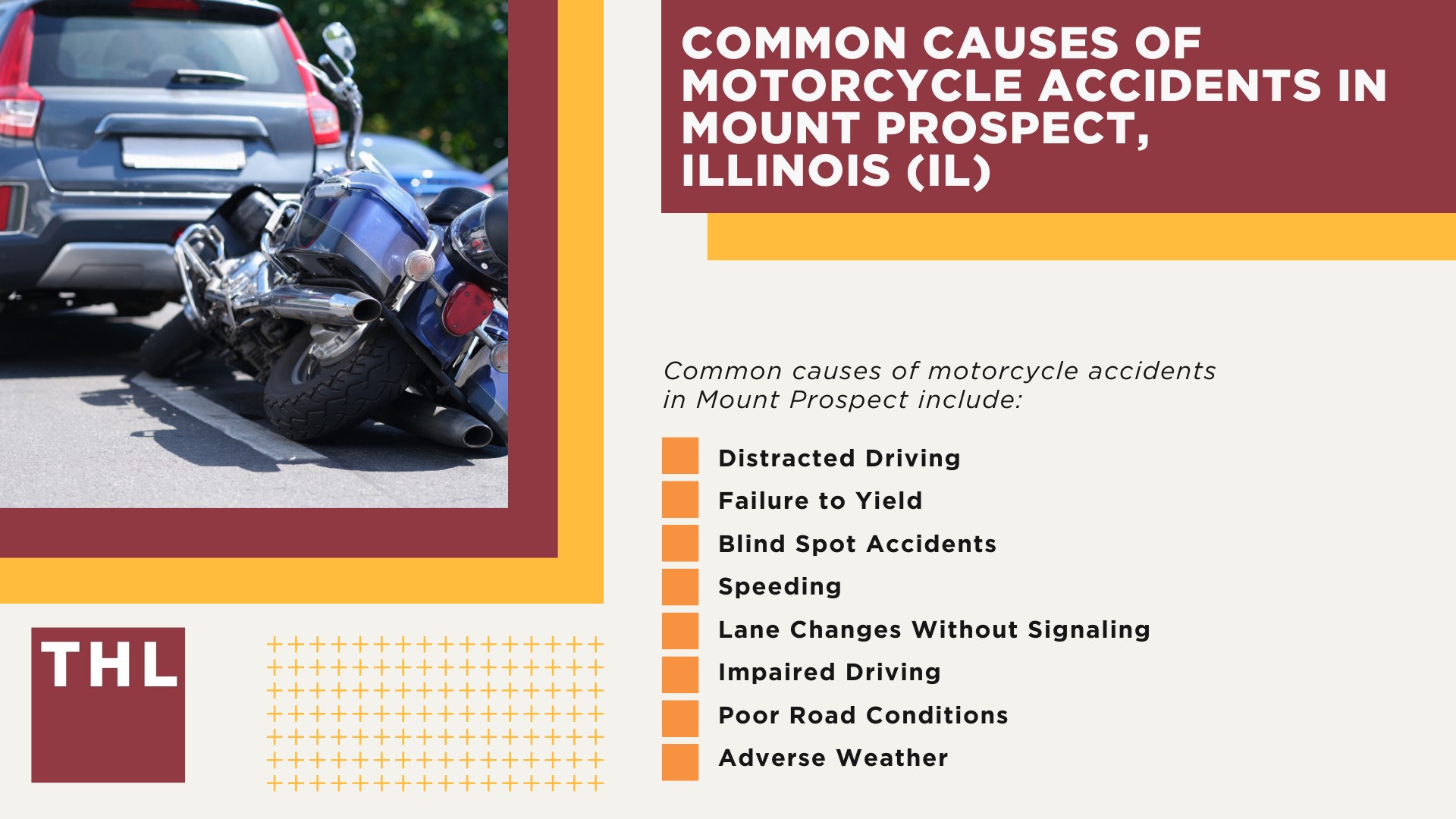 Mount Prospect Bike Accident Lawyer; Meet Our Mount Prospect Motorcycle Accident Lawyers; Our Founder and Experienced Mount Prospect Motorcycle Accident Lawyer_ Tor Hoerman; Our Mount Prospect Motorcycle Accident Lawyers Get Results; How Much Does it Cost to Hire a Mount Prospect Motorcycle Accident Lawyer; Steps to Take After a Motorcycle Accident in Mount Prospect; Evidence in Motorcycle Accident Cases; Damages in a Mount Prospect Motorcycle Accident Claim; The Legal Process for Motorcycle Accident Claims in Mount Prospect; Common Motorcycle Accident Injuries in Mount Prospect, Illinois (IL); Common Causes of Motorcycle Accidents in Mount Prospect, Illinois (IL)