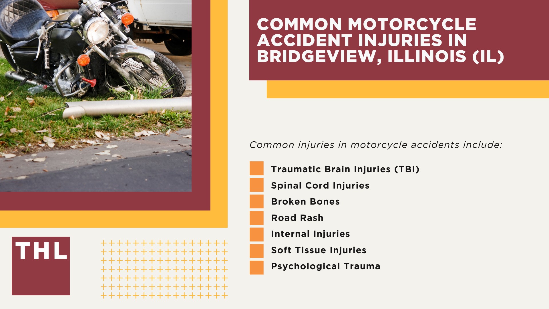 Bridgeview Motorcycle Accident Lawyer; Meet Our Bridgeview Motorcycle Accident Lawyers; Our Founder and Experienced Bridgeview Motorcycle Accident Lawyer_ Tor Hoerman; Our Bridgeview Motorcycle Accident Lawyers Get Results; How Much Does it Cost to Hire a Bridgeview Motorcycle Accident Lawyer; Steps to Take After a Motorcycle Accident in Bridgeview; Evidence in Motorcycle Accident Cases; Damages in a Bridgeview Motorcycle Accident Claim; The Legal Process for Motorcycle Accident Claims in Bridgeview; Common Motorcycle Accident Injuries in Bridgeview, Illinois (IL)