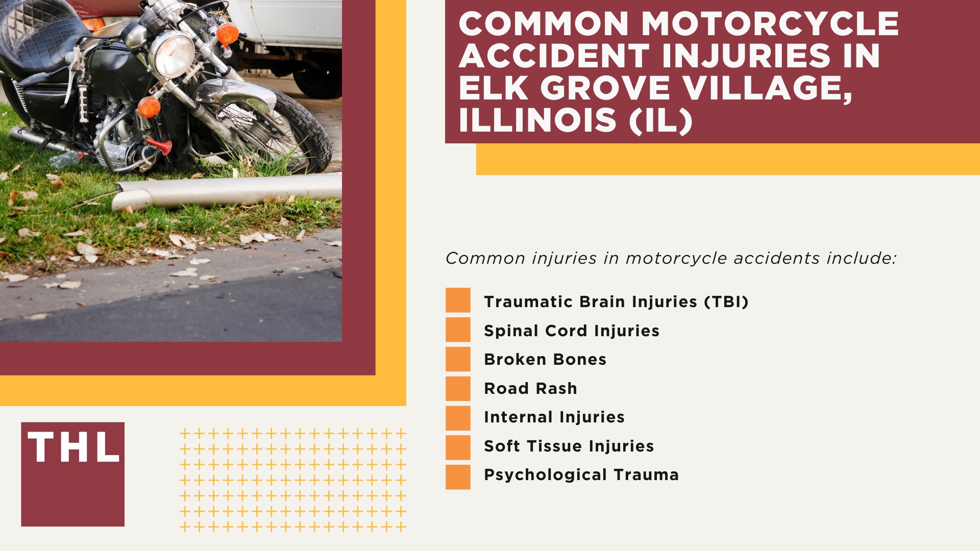 Elk Grove Village Bike Accident Lawyer; Meet Our Elk Grove Village Motorcycle Accident Lawyers; Our Founder and Experienced Elk Grove Village Motorcycle Accident Lawyer_ Tor Hoerman; Our Elk Grove Village Motorcycle Accident Lawyers Get Results; How Much Does it Cost to Hire an Elk Grove Village Motorcycle Accident Lawyer; Steps to Take After a Motorcycle Accident in Elk Grove Village; Evidence in Motorcycle Accident Cases; Damages in an Elk Grove Village Motorcycle Accident Claim; The Legal Process for Motorcycle Accident Claims in Elk Grove Village; Common Motorcycle Accident Injuries in Elk Grove Village, Illinois (IL)