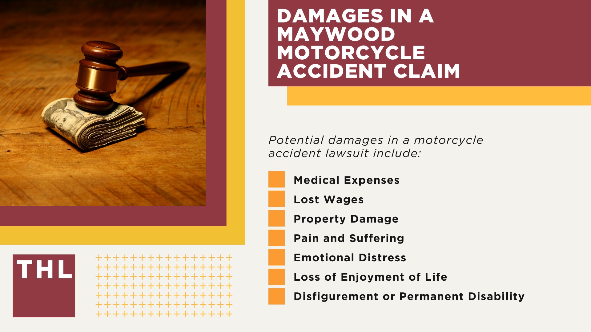 Maywood Motorcycle Accident Lawyer; Meet Our Maywood Motorcycle Accident Lawyers; Our Founder and Experienced Maywood Motorcycle Accident Lawyer_ Tor Hoerman; Our Maywood Motorcycle Accident Lawyers Get Results; How Much Does it Cost to Hire a Maywood Motorcycle Accident Lawyer; Steps to Take After a Motorcycle Accident in Maywood; Evidence in Motorcycle Accident Cases; Damages in a Maywood Motorcycle Accident Claim