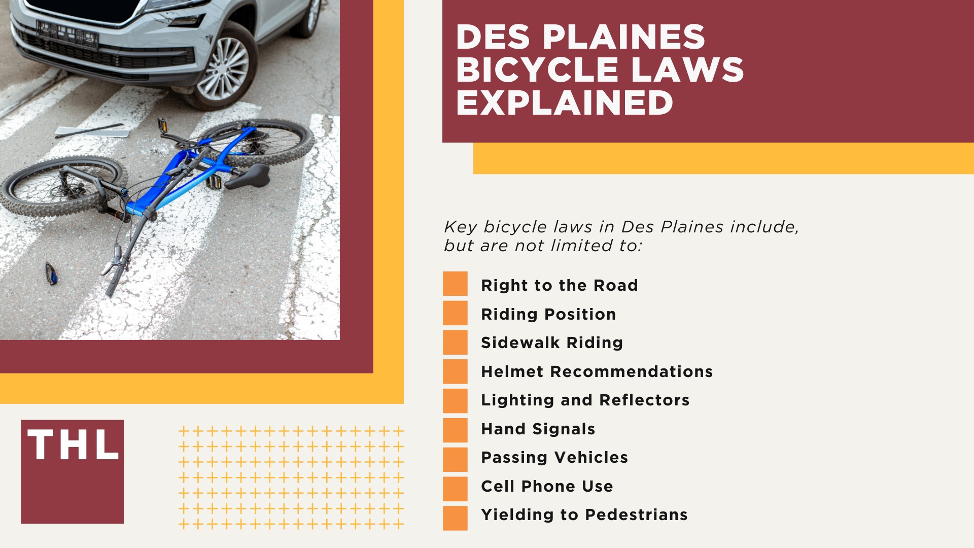 Des Plaines Bike Accident Lawyer; Meet Our Des Plaines Bicycle Accident Lawyers; Our Founder and Des Plaines Bicycle Accident Lawyer_ Tor Hoerman; How Much Does it Cost to Hire a Des Plaines Bicycle Accident Lawyer; What To Do After a Bicycle Accident in Des Plaines_ Steps to Take; Des Plaines Bicycle Laws Explained