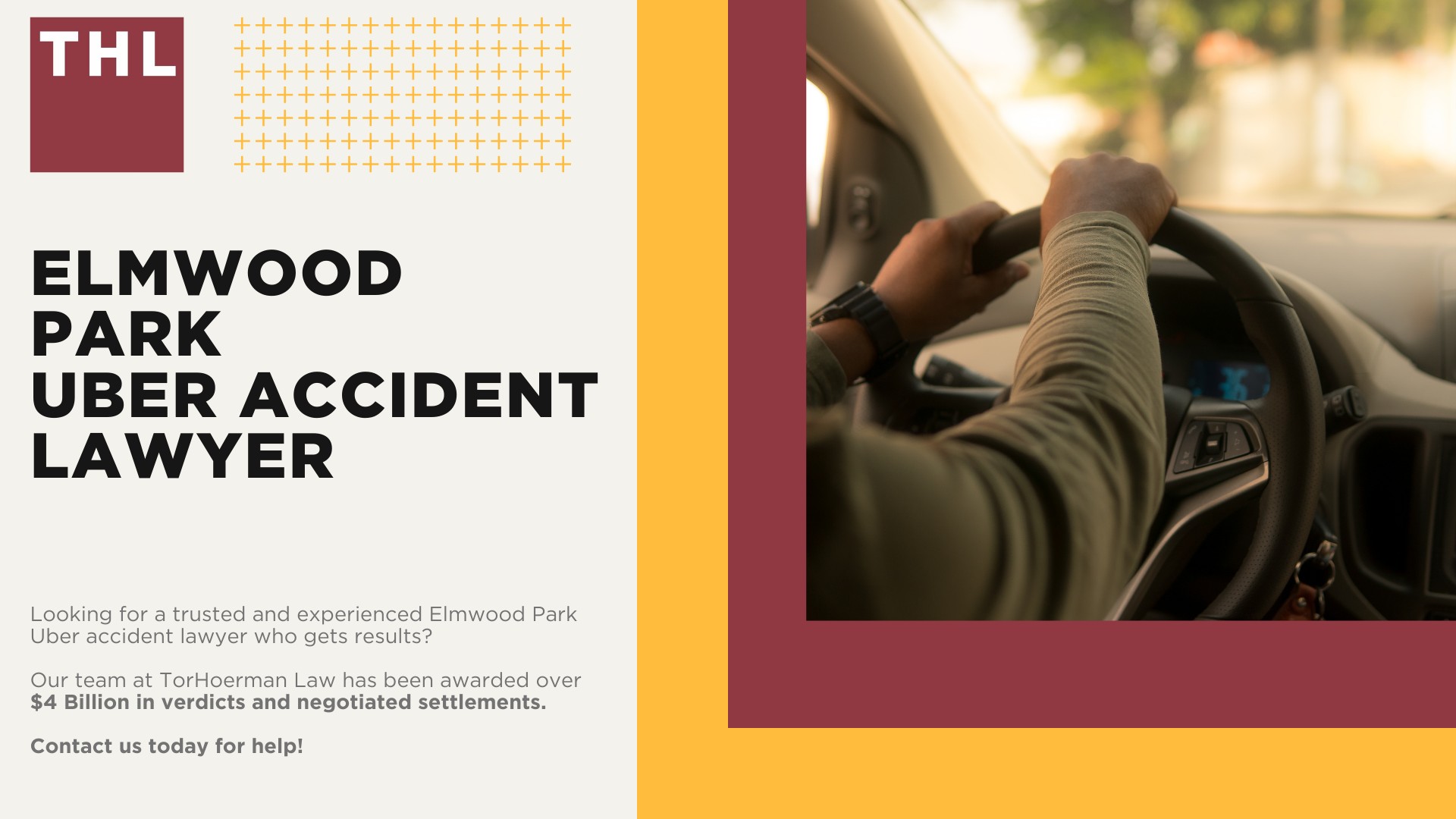 Elmwood Park Uber Accident Lawyer; Meet Our Team of Elmwood Park Uber Accident Lawyers; Our Founder and Experienced Elmwood Park Uber Accident Lawyer_ Tor Hoerman; How Much Does it Cost to Hire an Uber Accident Attorney; What to Do After an Uber Accident in Elmwood Park_ Steps to Take; What is the Legal Process for Uber or Lyft Accident Claims in Elmwood Park; Gathering Evidence for an Uber Accident Lawsuit; Damages in Rideshare Accident Cases; TorHoerman Law_ The Uber Accident Attorneys Elmwood Park Trusts