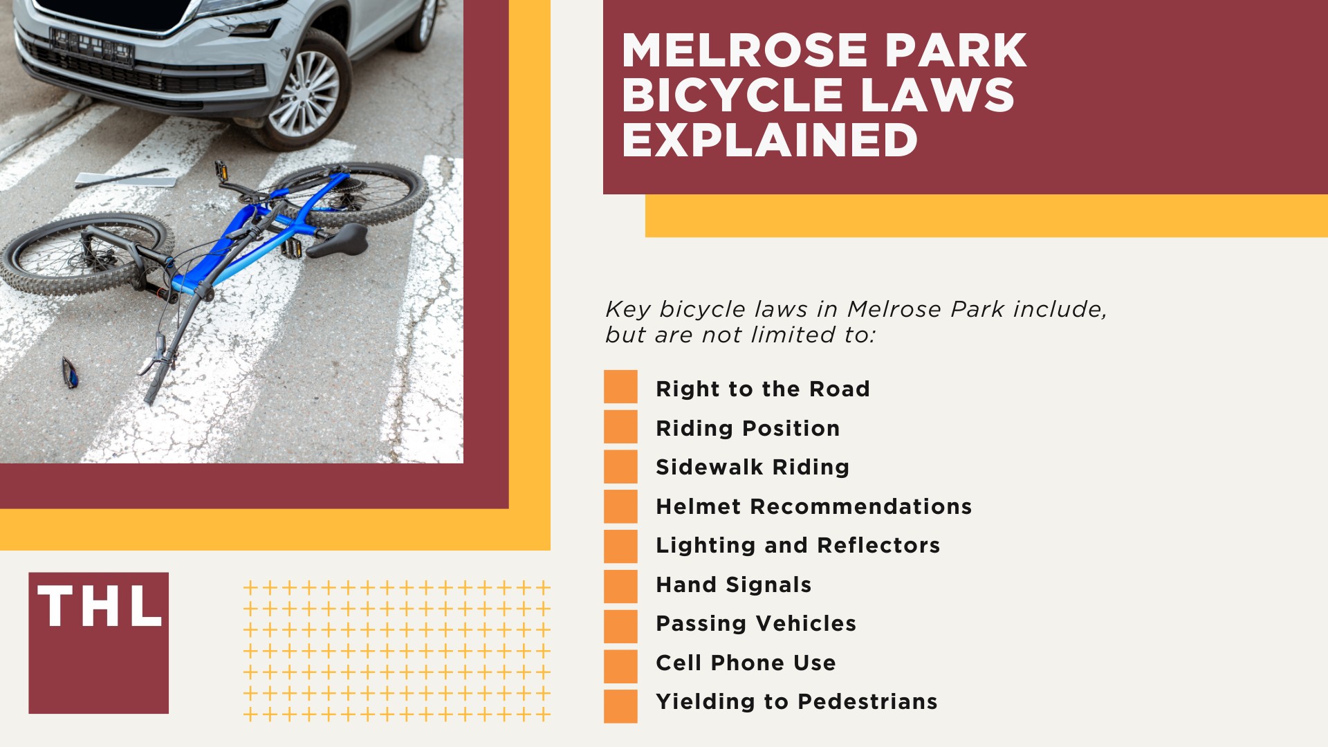 Melrose Park Bike Accident Lawyer; Meet Our Melrose Park Bicycle Accident Lawyers; Our Founder and Melrose Park Bicycle Accident Lawyer_ Tor Hoerman; How Much Does it Cost to Hire a Melrose Park Bicycle Accident Lawyer; What To Do After a Bicycle Accident in Melrose Park_ Steps to Take; Gathering Evidence for a Bicycle Accident Claim; Damages in Personal Injury Cases for Bike Accidents; Melrose Park Bicycle Laws Explained