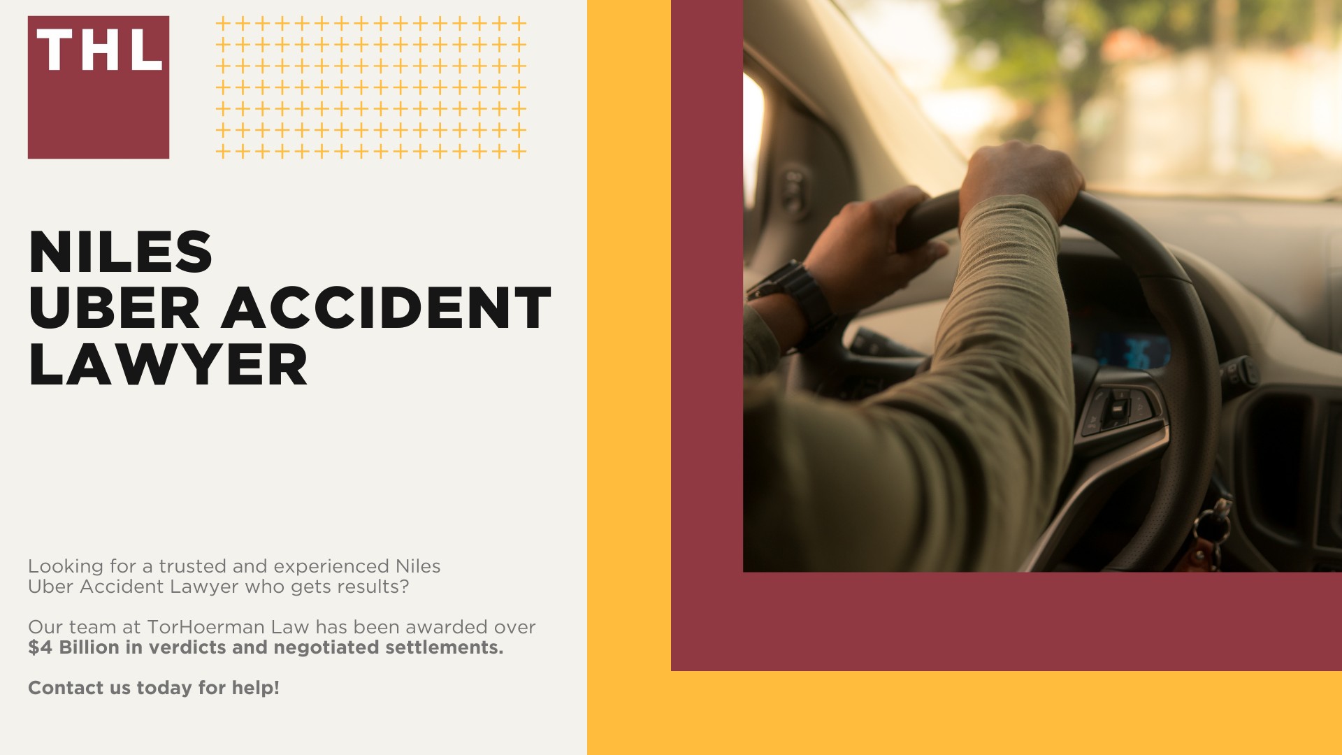 Niles Uber Accident Lawyer; Meet Our Team of Niles Uber Accident Lawyers; Our Founder and Experienced Niles Uber Accident Lawyer_ Tor Hoerman; How Much Does it Cost to Hire an Uber Accident Attorney; What to Do After an Uber Accident in Niles_ Steps to Take; Can I Sue Uber or Lyft for My Injuries in a Rideshare Accident; What is the Legal Process for Uber or Lyft Accident Claims in Niles; Gathering Evidence for an Uber Accident Lawsuit; Damages in Rideshare Accident Cases; TorHoerman Law_ The Uber Accident Attorneys Niles Trusts