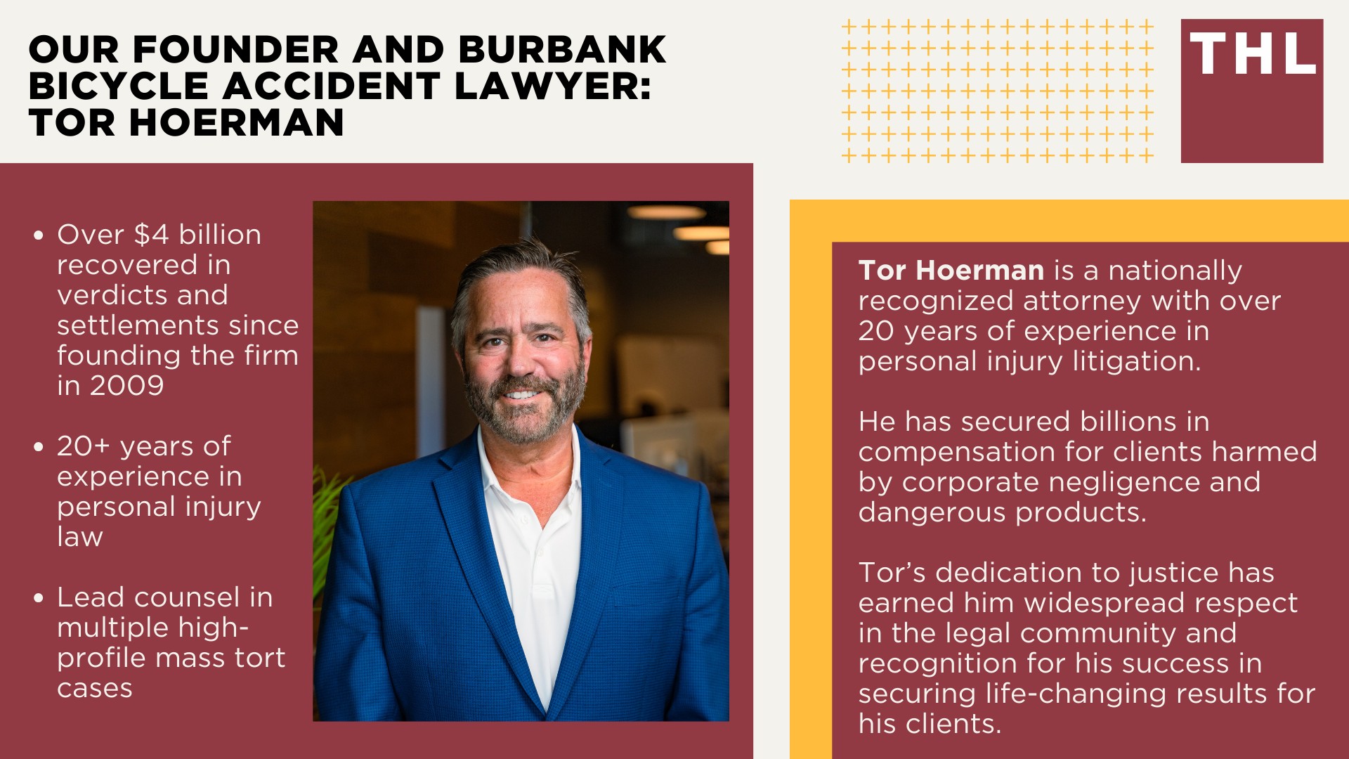 Burbank Bike Accident Lawyer; Meet Our Burbank Bicycle Accident Lawyers; Our Founder and Burbank Bicycle Accident Lawyer_ Tor Hoerman