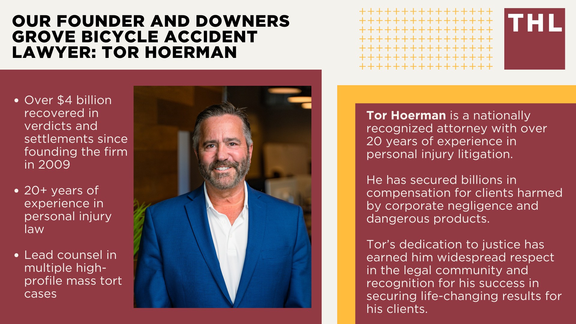 Downers Grove Bike Accident Lawyer; Meet Our Downers Grove Bicycle Accident Lawyers; Our Founder and Downers Grove Bicycle Accident Lawyer_ Tor Hoerman