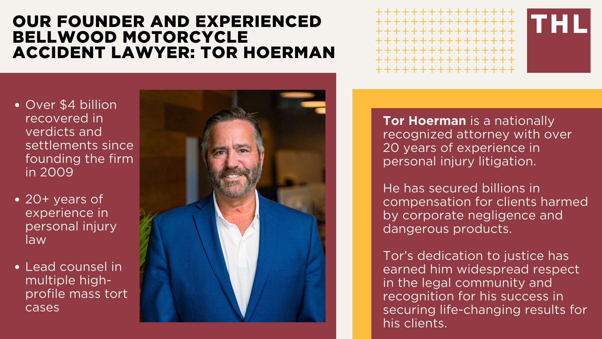 Bellwood Bike Accident Lawyer; Meet Our Bellwood Motorcycle Accident Lawyers; Our Founder and Experienced Bellwood Motorcycle Accident Lawyer_ Tor Hoerman